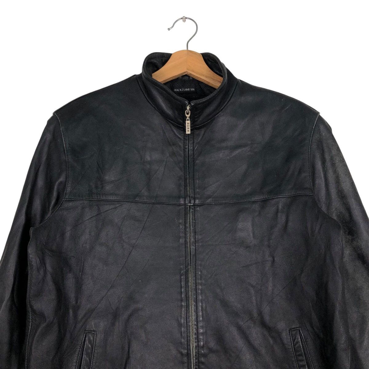 Hugo Boss 📌Real New Zealand Lamb Skin Hugo Boss Leather Jacket Size US M / EU 48-50 / 2 - 4 Thumbnail