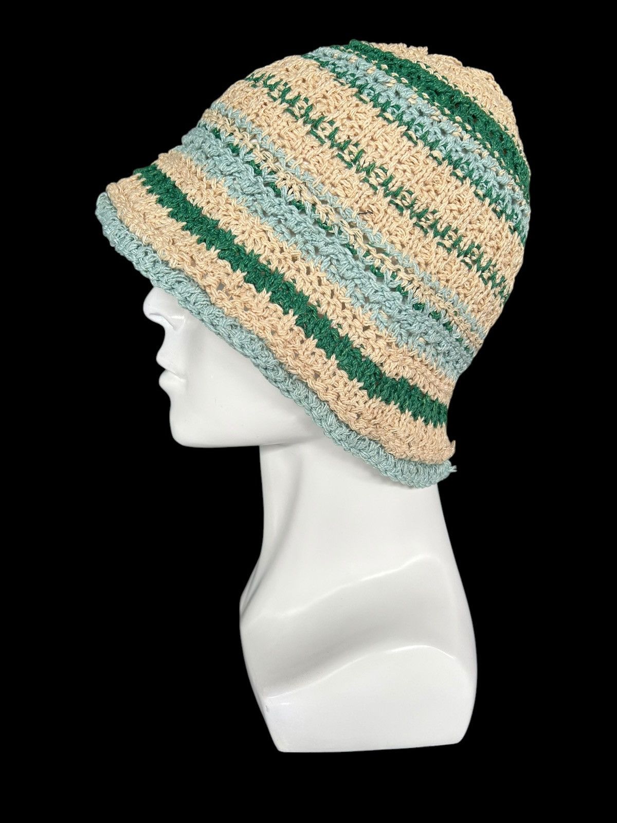 Japanese Brand × Kapital × Vintage Crochet Knitted Handmade Hats Rare ☠️☠️ Size ONE SIZE - 4 Thumbnail