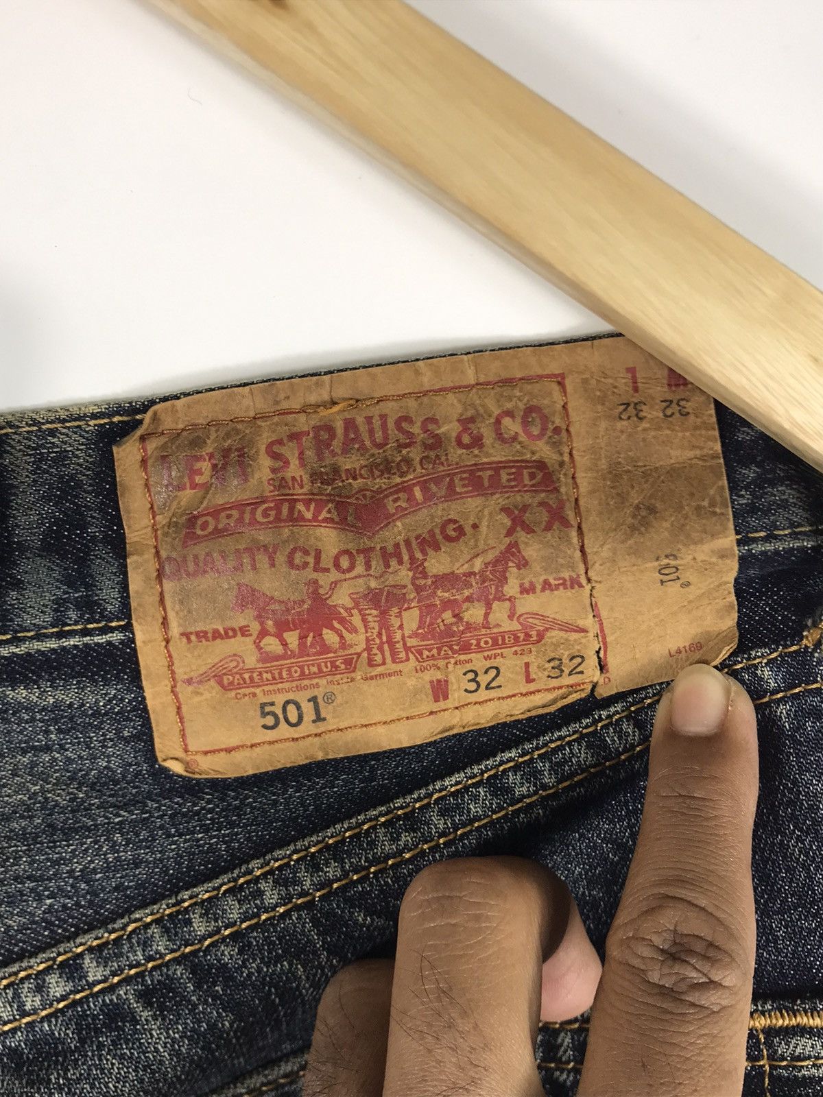 Levi's ⚡️Vintage Y2K Levi’s 501 Distressed Style Denim Size US 32 / EU 48 - 15 Thumbnail