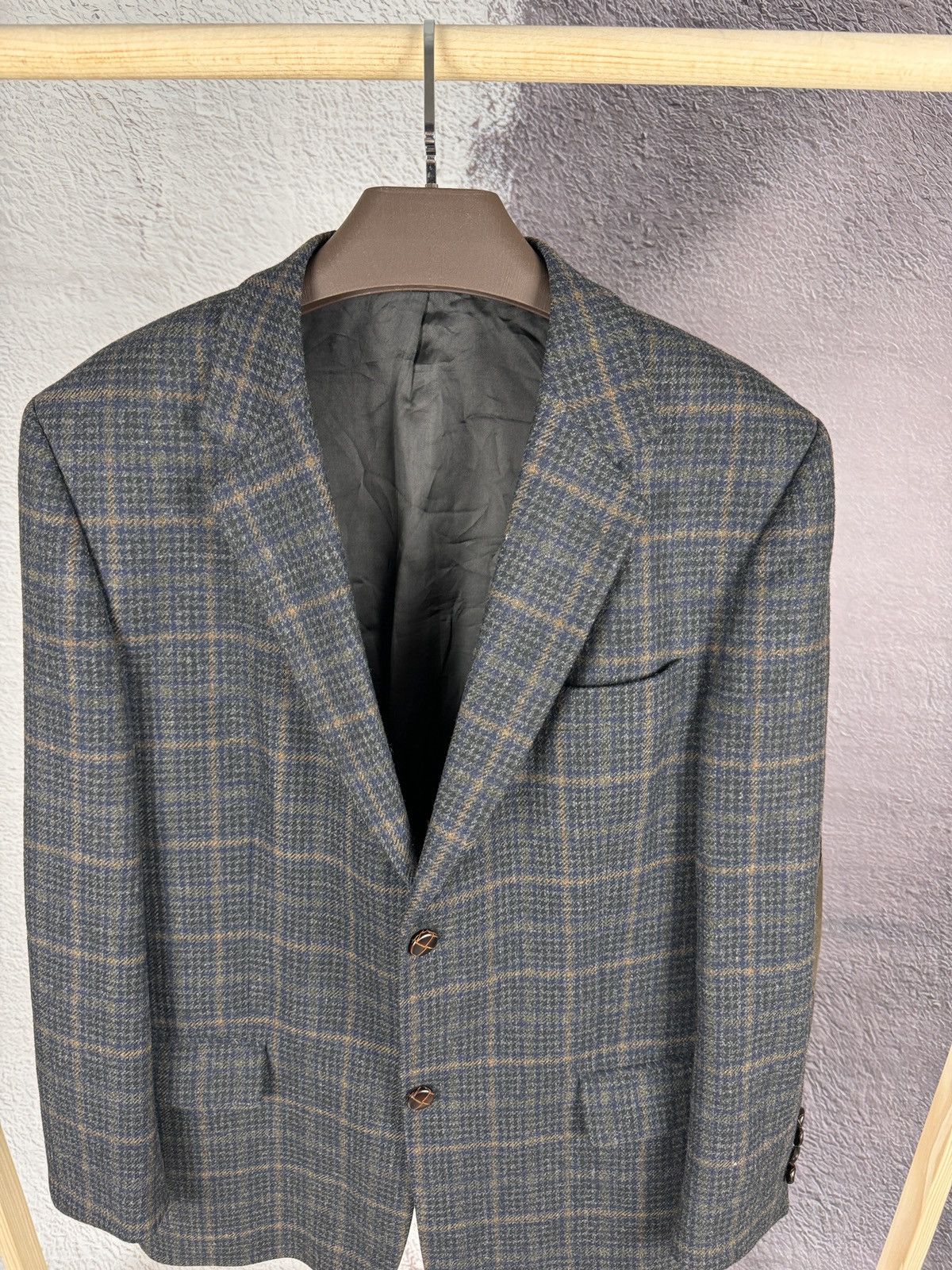 Other Frank Radloff vintage checkered tweed 2 button blazer Size 42R - 7 Thumbnail