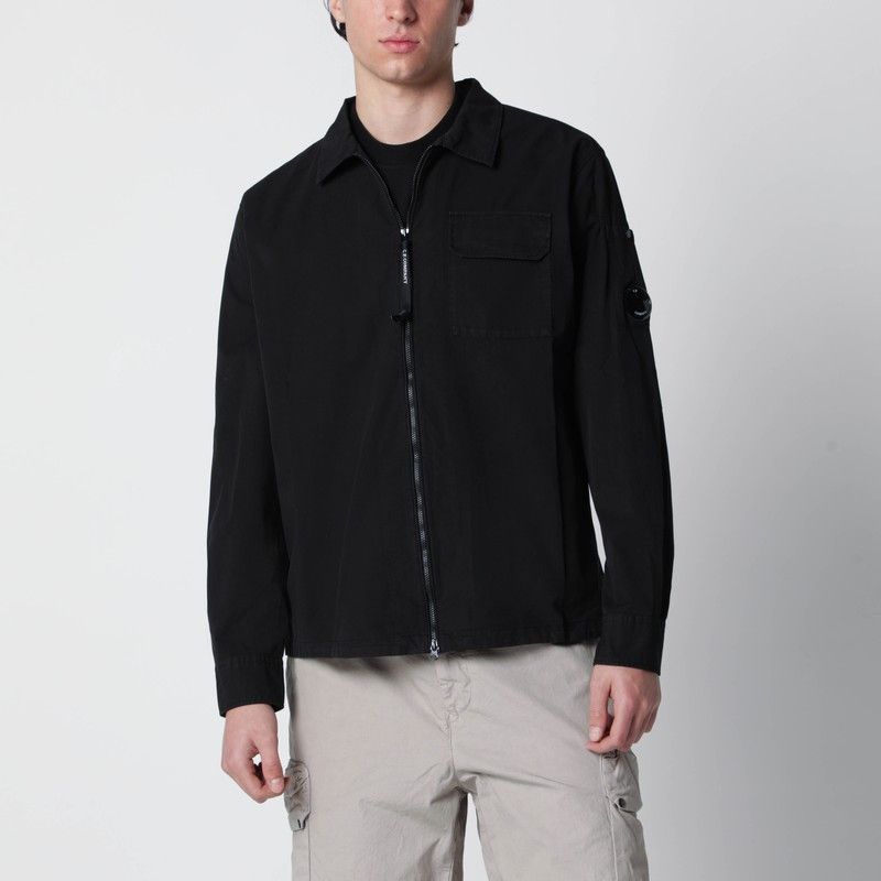 C.P. Company Black Cotton Overshirt