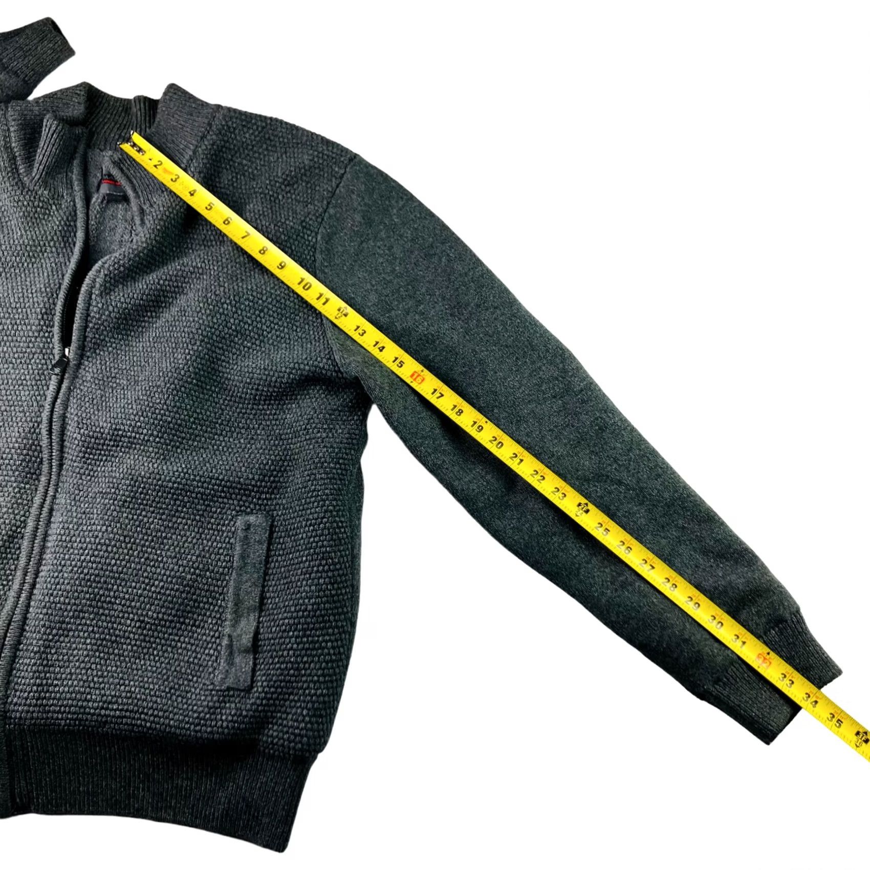 Emanuel Ungaro Emanuel Ungaro Men's Jacket Coatigan Gray Knit Full Zip Fleece Lined 2XL Size US XXL / EU 58 / 5 - 7 Thumbnail