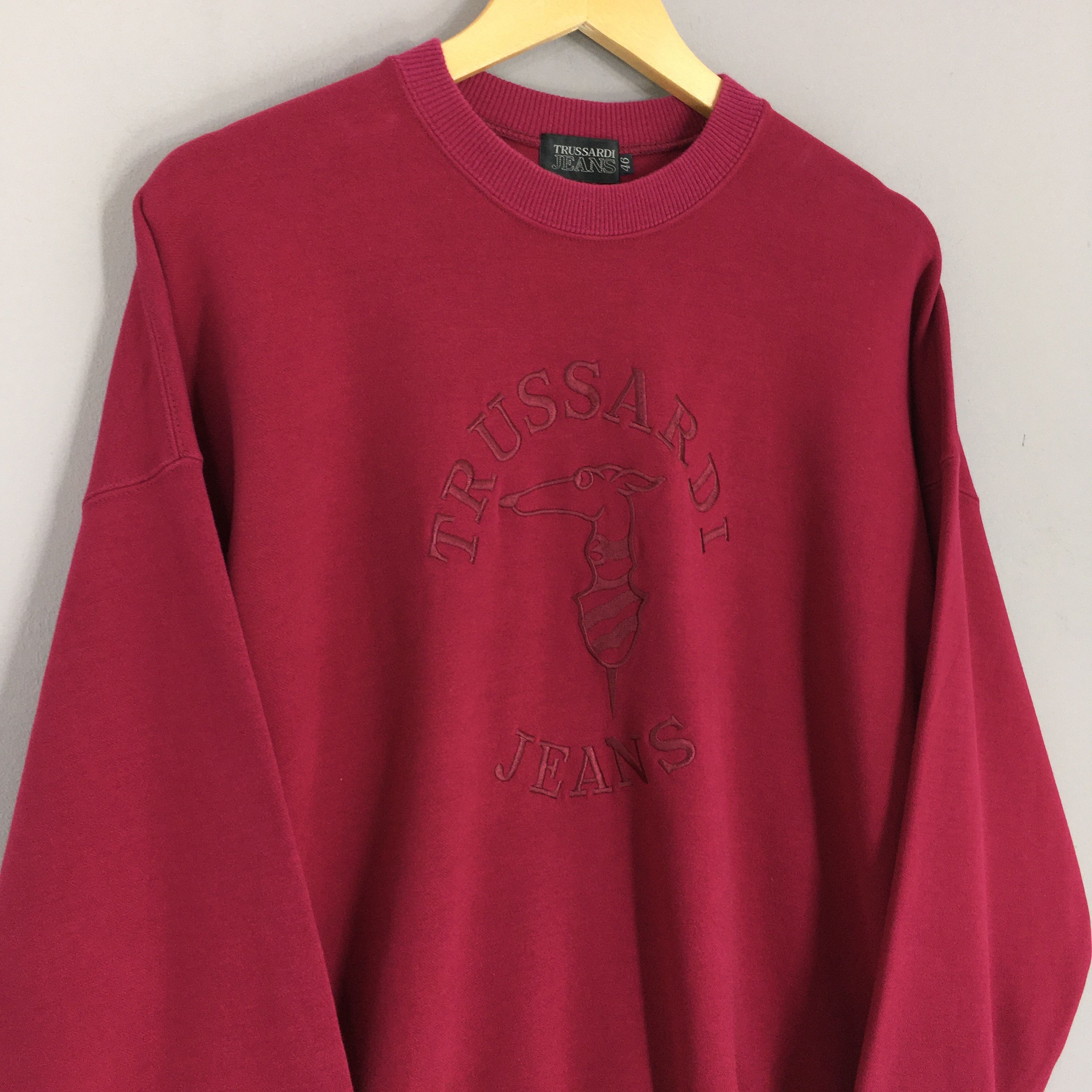 Trussardi × Vintage Vintage Trussardi Jeans Italy Sweatshirt Large Size US L / EU 52-54 / 3 - 3 Thumbnail
