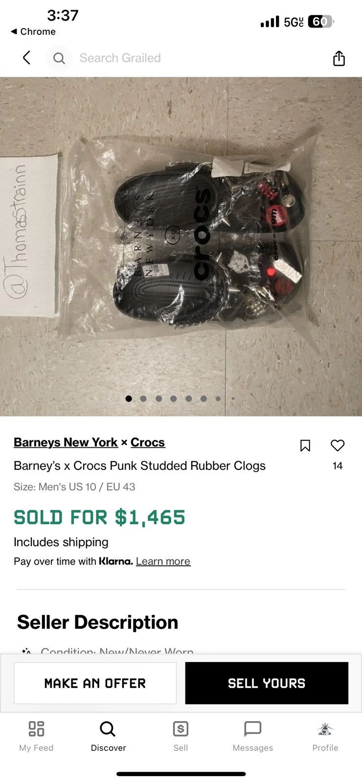 Barneys New York RARE FW19 Barney’s NY X Crocs Size US 10 / EU 43 - 2 Thumbnail