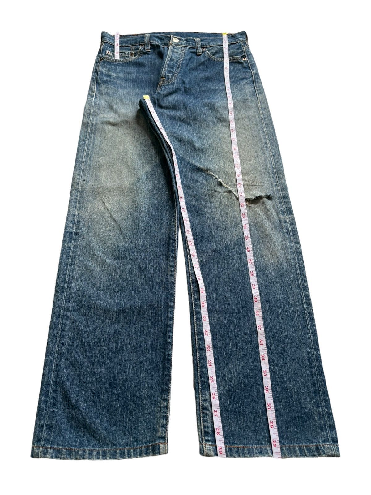 Levi's Vintage 90s Levis 501 Mud Wash Distressed Loose Jeans Size US 30 / EU 46 - 12 Thumbnail