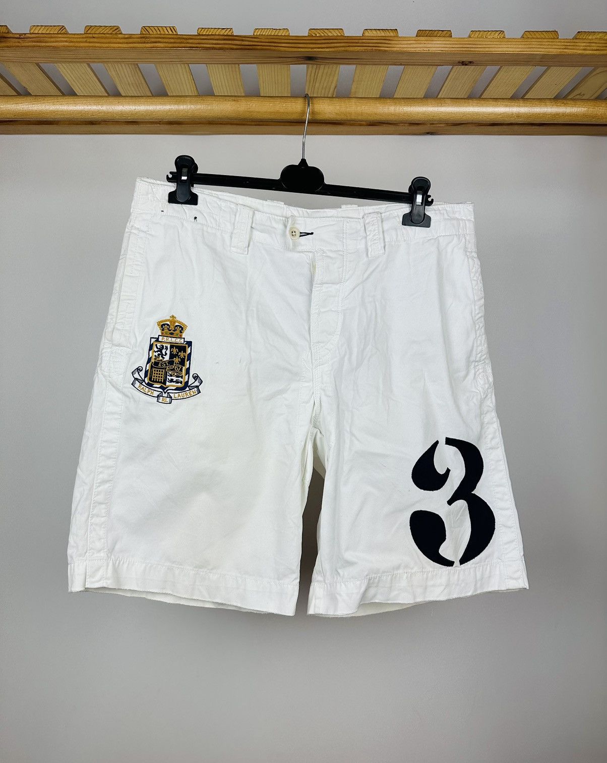 Pre-owned Polo Ralph Lauren X Vintage Polo Ralph Laurent Shorts Logo In White