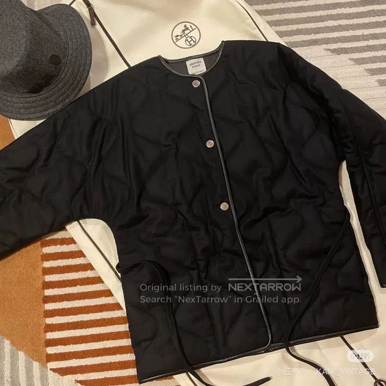 Hermes Hermes Black Diamond Quilted Single-breasted Loose Fit Bel Size XS / US 0-2 / IT 36-38 - 1 Thumbnail
