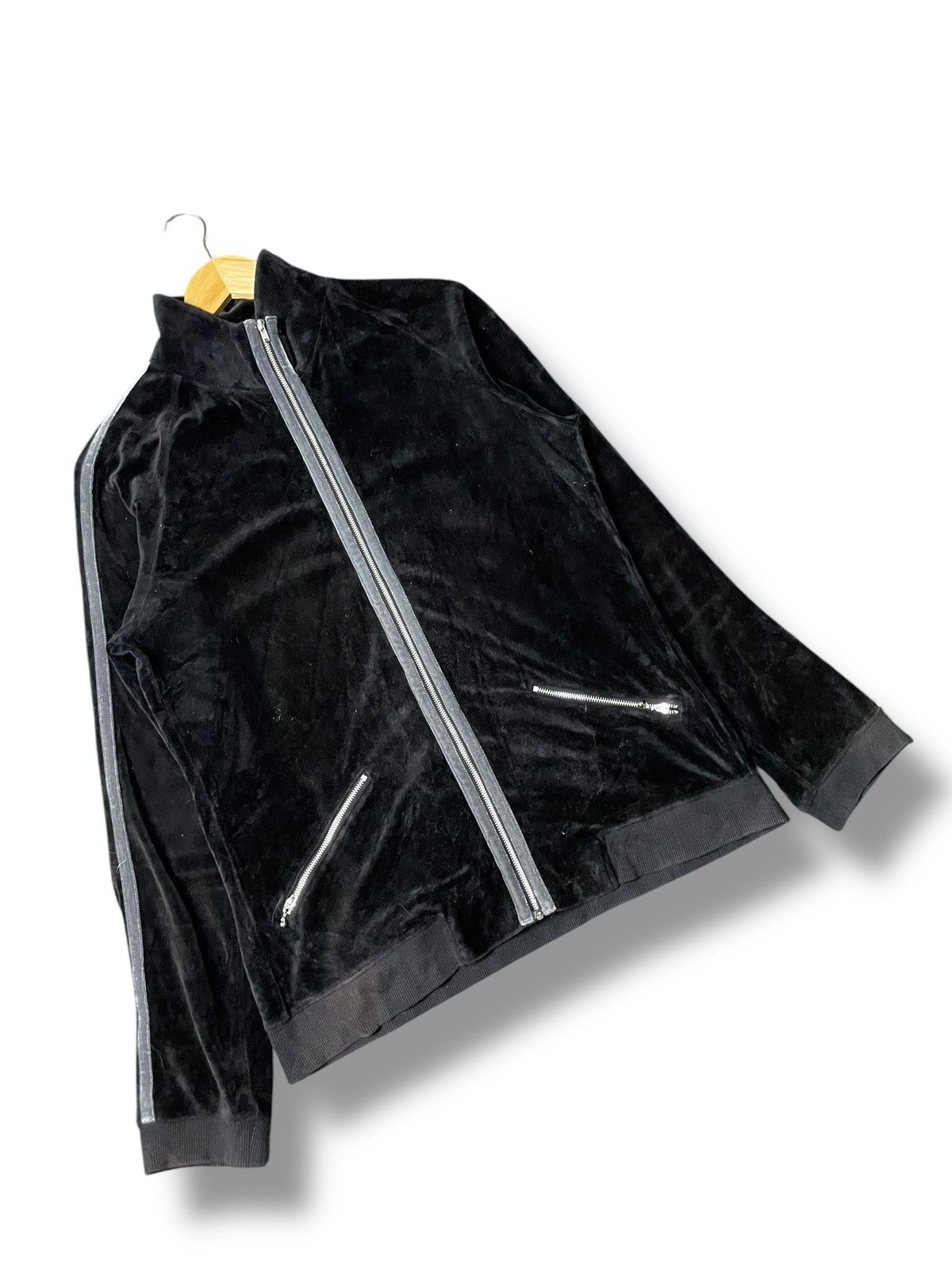 Boycott × Seditionaries × Vintage BOYCOTT Men’s Velvet Zip-up Jacket (84) Size US XXS / EU 40 - 4 Thumbnail
