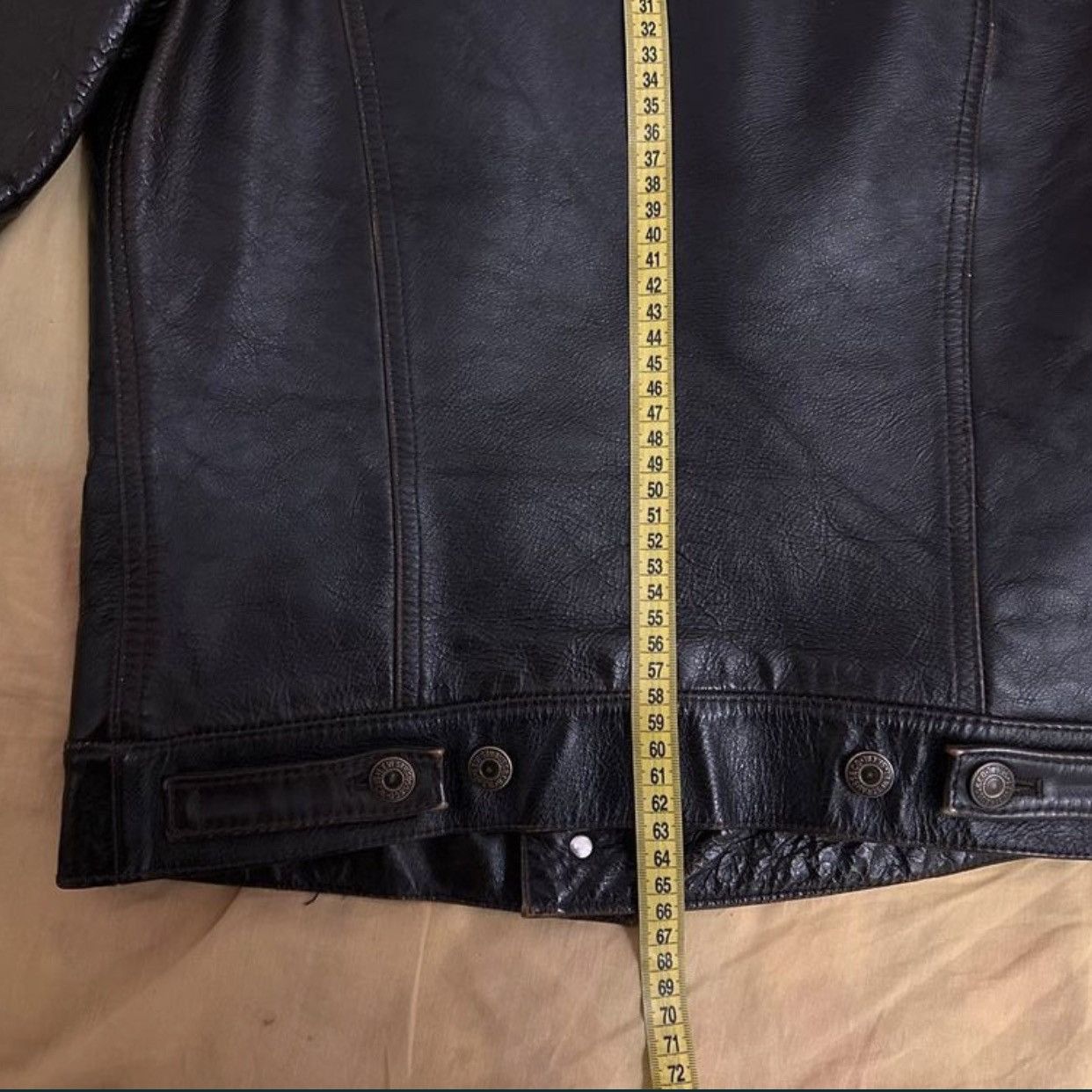 Levi's Vintage 80s Levi’s Leather Brown Trucker Jacket White Tab Size US M / EU 48-50 / 2 - 12 Thumbnail