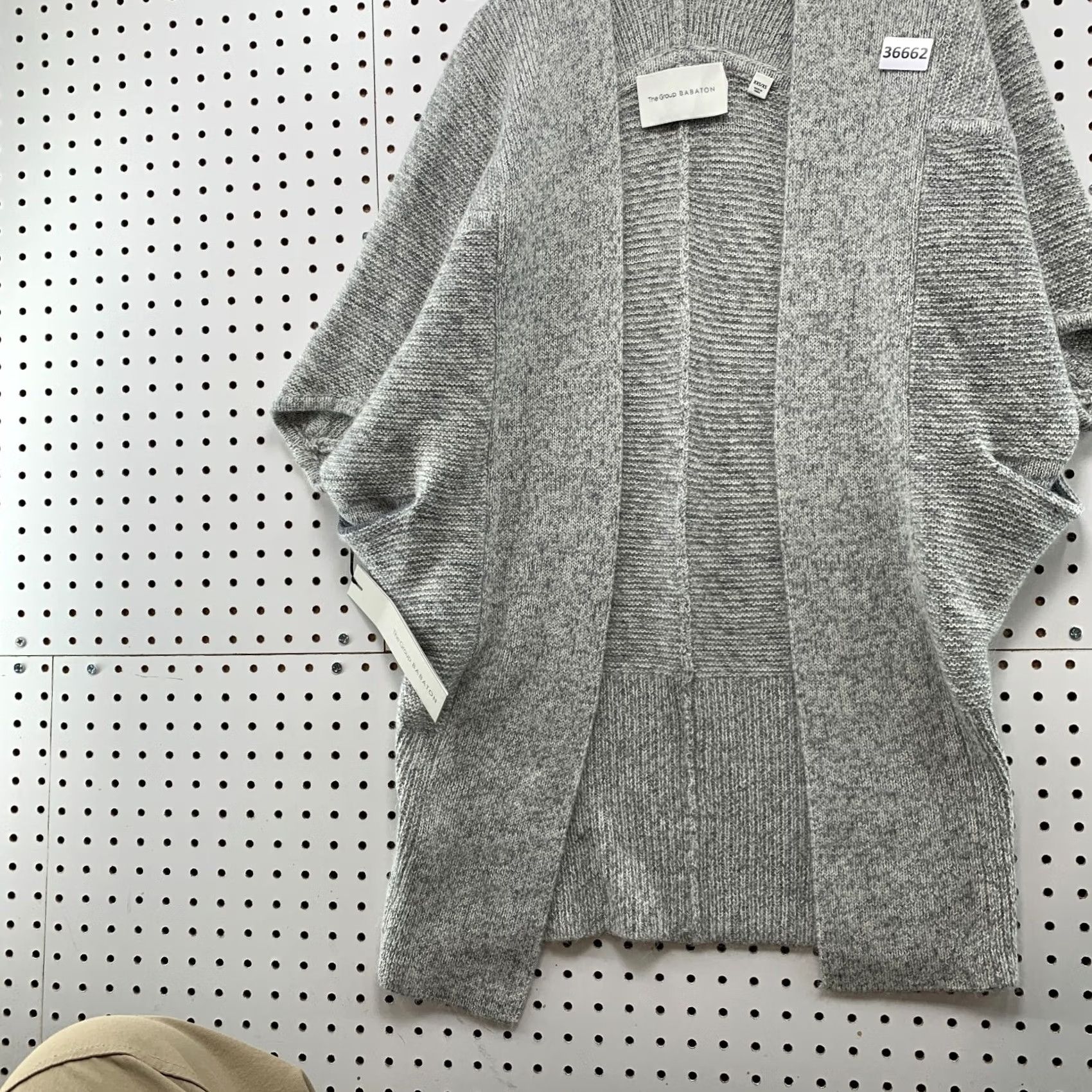 Vintage Babaton Aritzia XS Javier Open Cardigan Alpaca Mohair Wool Blend Grey Womens Size XS / US 0-2 / IT 36-38 - 3 Thumbnail