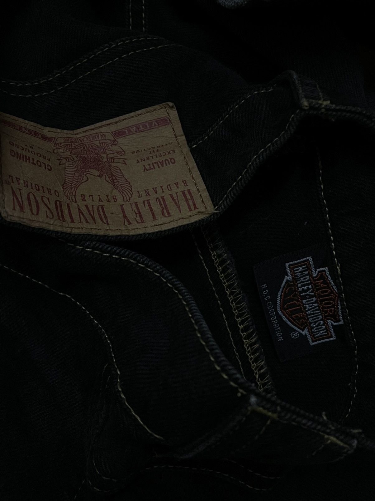Japanese Brand VINTAGE BAGGY CARPENTER 90S DESIGNER HARLEY DAVIDSON DENIM Size US 32 / EU 48 - 13 Thumbnail