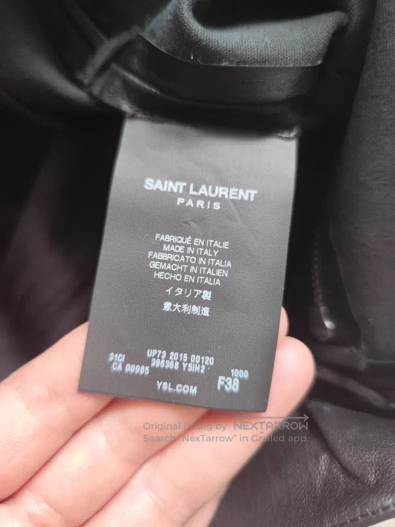 Saint Laurent Paris Saint Laurent Paris size F38 Zipper Women's Slim Leg Leathe Size 23" - 6 Thumbnail