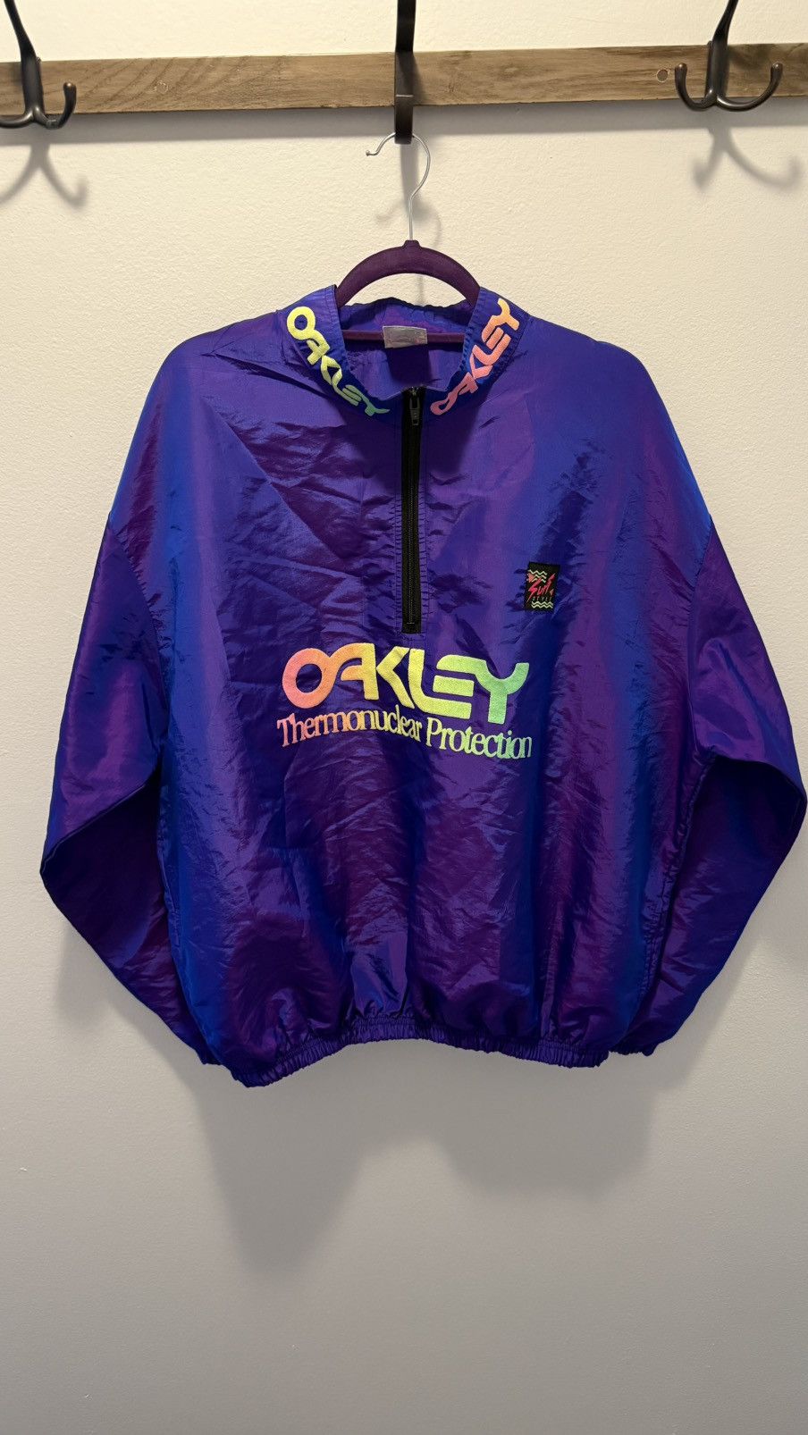 Oakley × Vintage Oakley x Surf Style 1/4 Zip Windbreaker Size US L / EU 52-54 / 3 - 1 Thumbnail