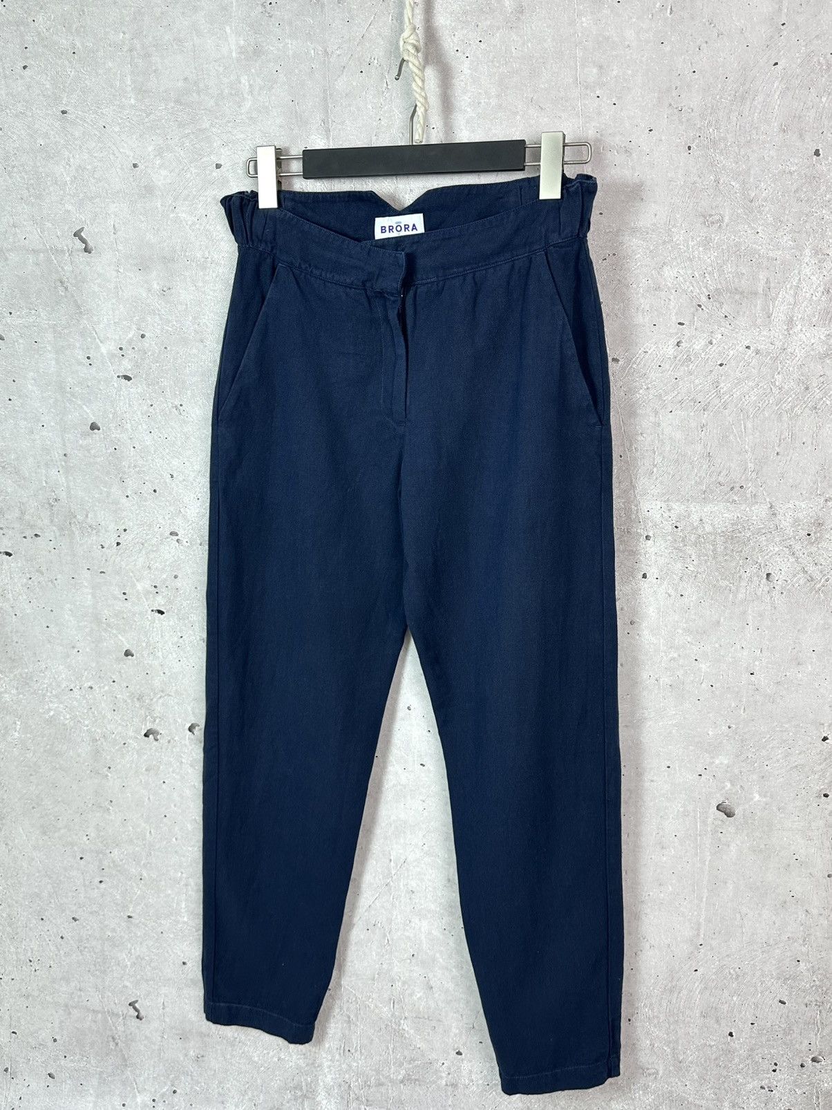 Designer × Vintage Vintage Brora Linen-Cotton Blue Casual Pants Size 28" / US 6 / IT 42 - 1 Thumbnail