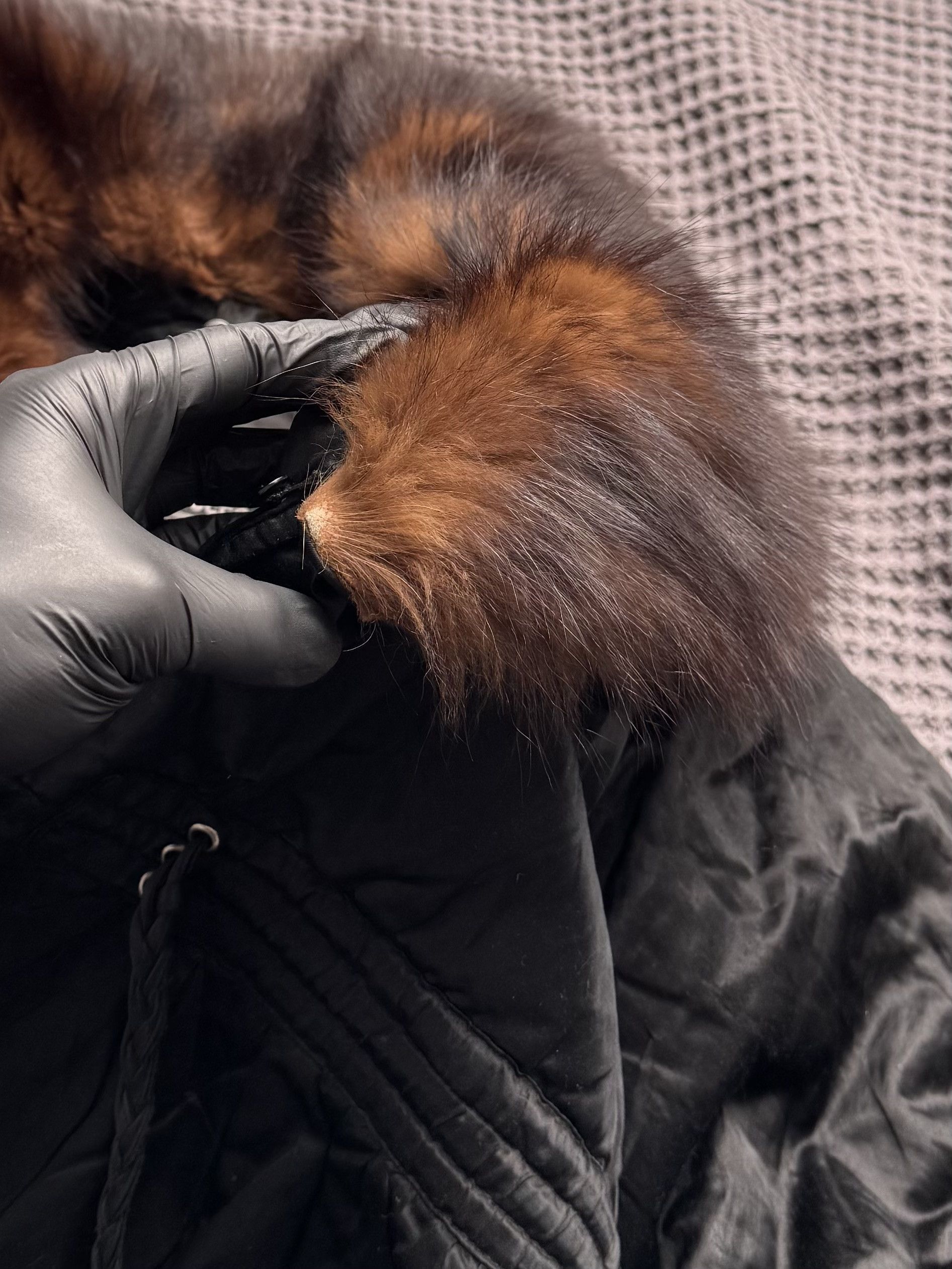 Vintage Vintage Jacket Real Fur Collar Ruched Sleeve Peplum Coat Size M / US 6-8 / IT 42-44 - 6 Thumbnail