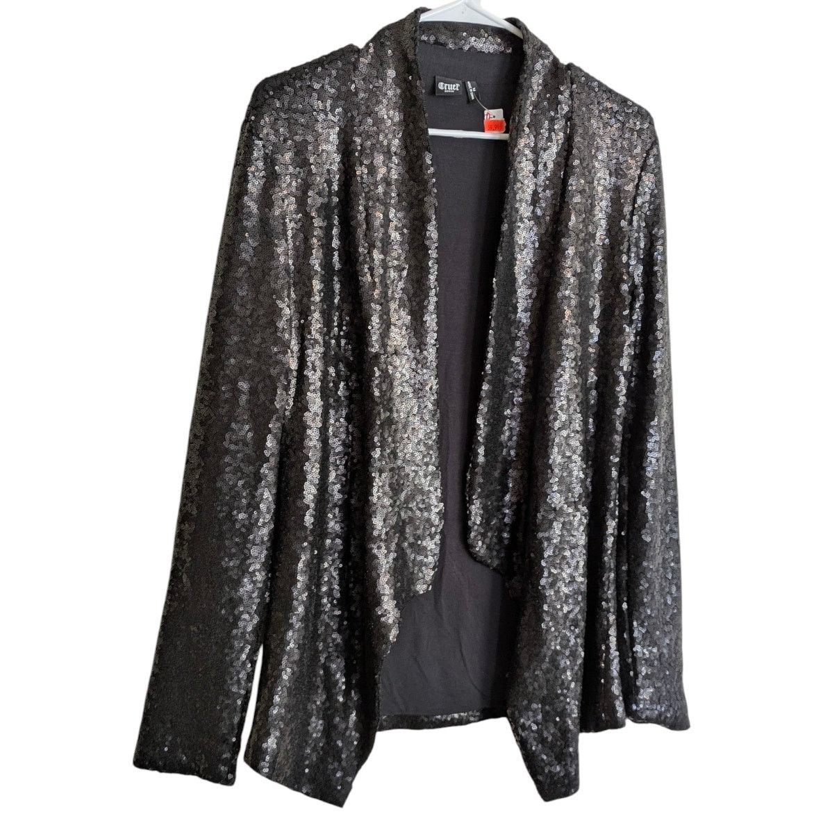 Ralph Lauren CRUEL DENIM Black Sequin Sweater Jacket Blazer Cardigan M Size M / US 6-8 / IT 42-44 - 3 Thumbnail