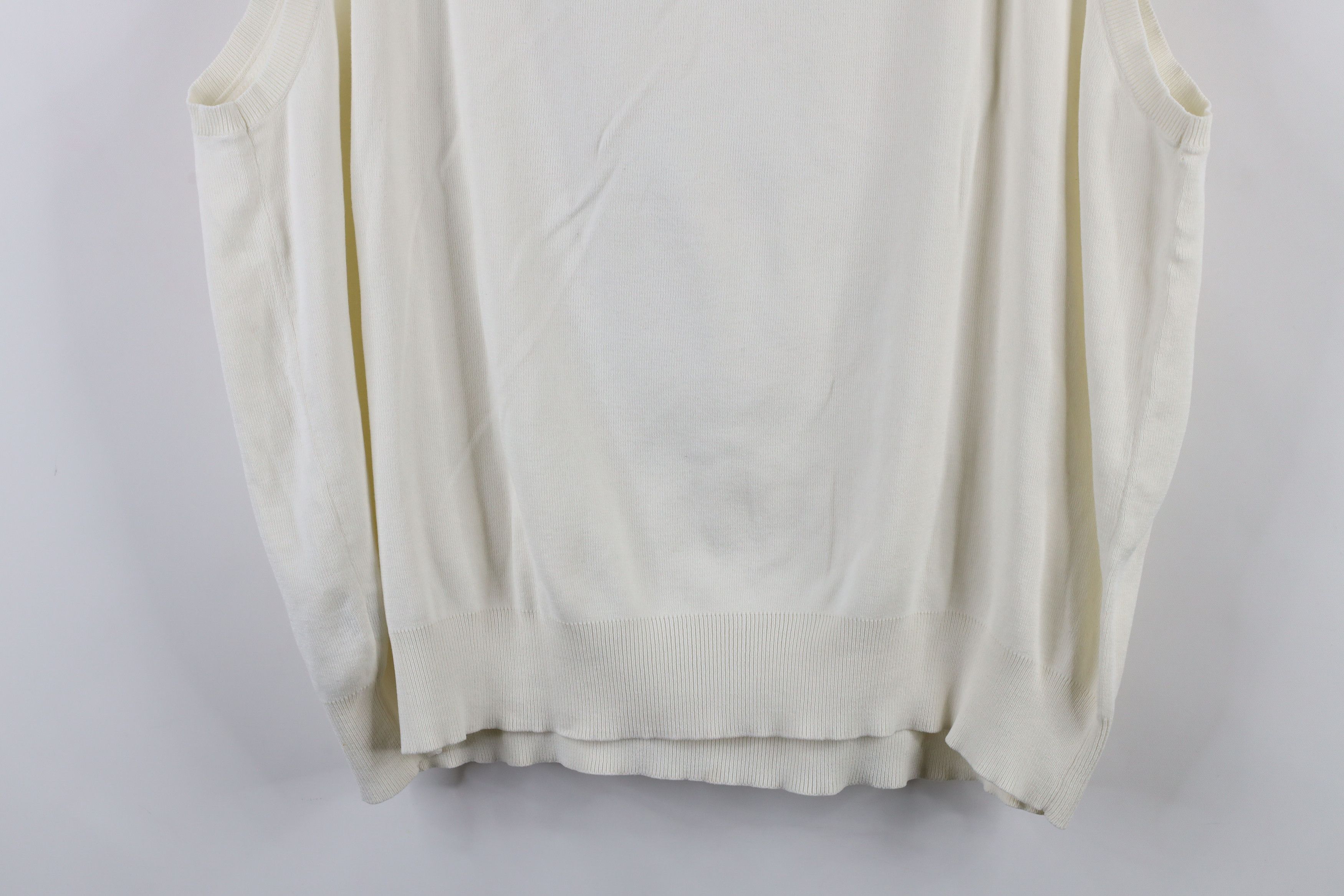 Ralph Lauren × Vintage Vintage 90s Ralph Lauren Cotton Knit V-Neck Sweater Vest Size US XXL / EU 58 / 5 - 11 Thumbnail