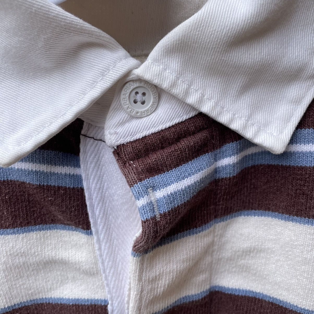 Vintage 🔥Vintage Barbarian Rugby Wear Striped Polos Rugby Shirts Size US M / EU 48-50 / 2 - 9 Thumbnail