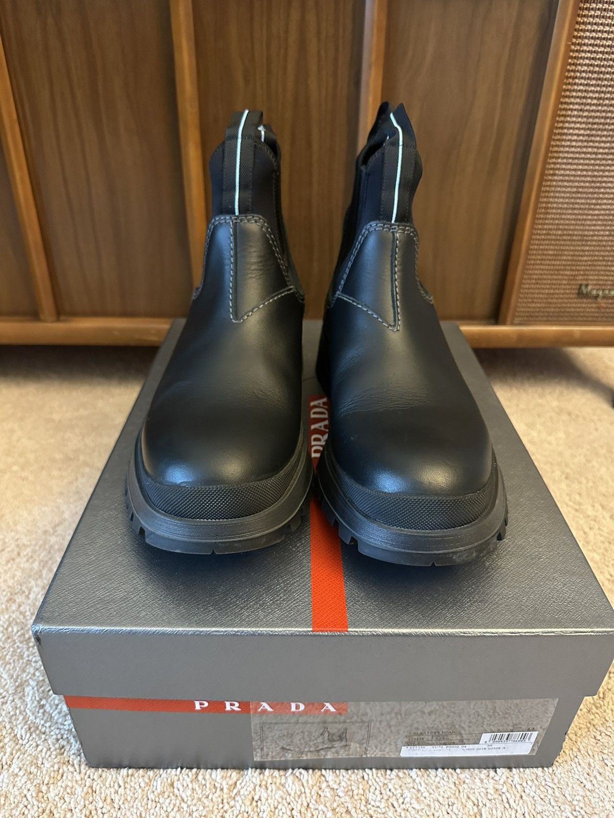 Prada Prada Brixxen Chelsea Boots Black Leather Neoprene US 7.5 Size US 7.5 / EU 40-41 - 2 Thumbnail