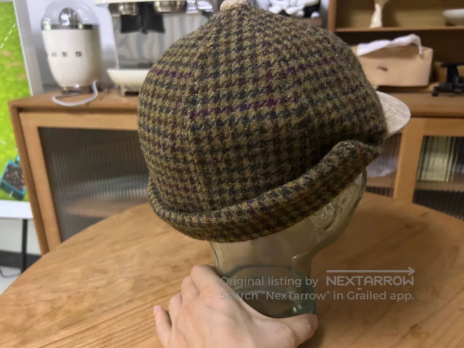 Hender Scheme wool check ear flap cap. Size ONE SIZE - 3 Thumbnail