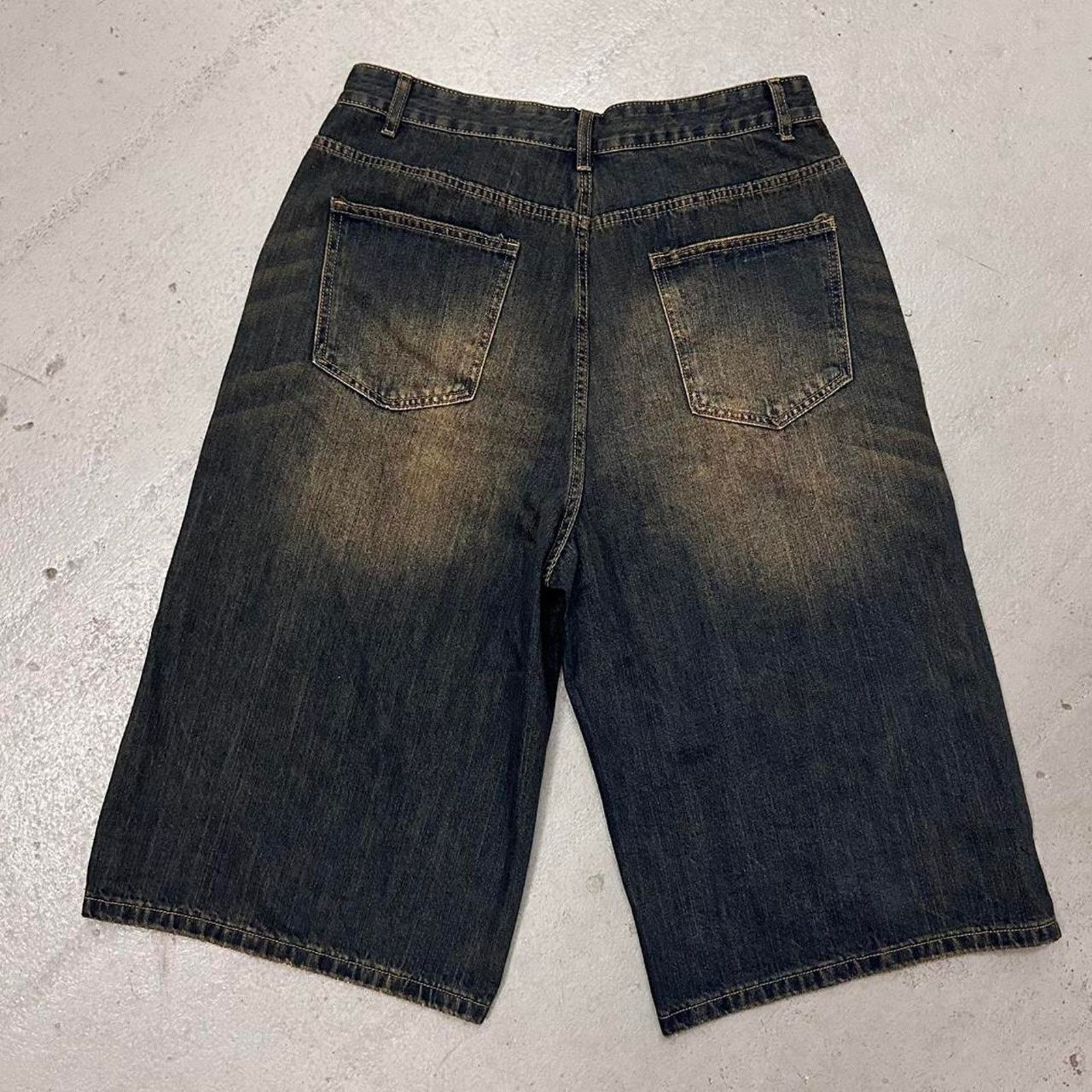 Vintage Vintage Baggy Y2k Wide Leg Denim Shorts Skater Jeans Mens 34 Size US 34 / EU 50 - 3 Thumbnail