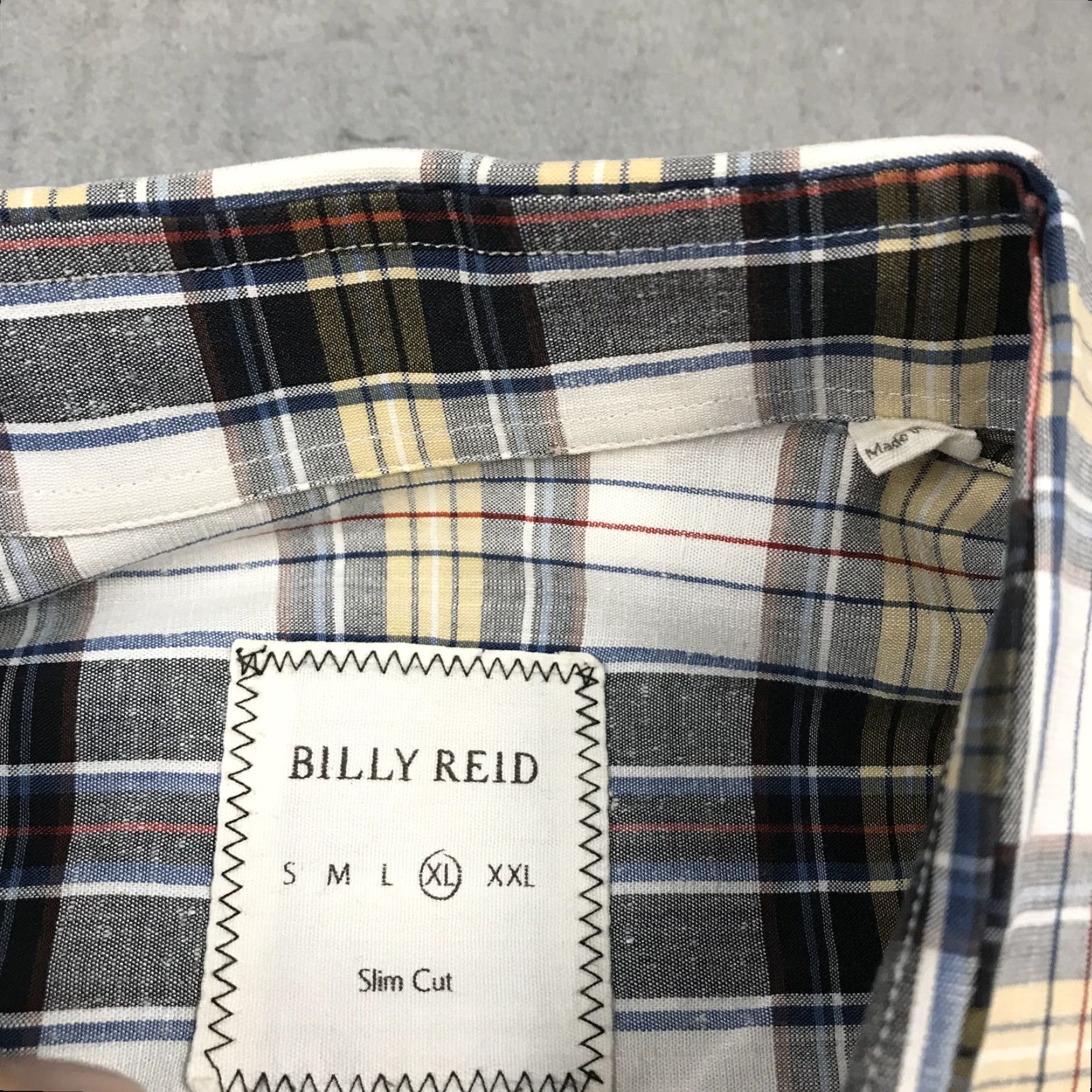 Billy Reid Billy Reid Mens Shirt XL Slim Plaid Yellow Cotton Silk Rayon Button-Up Casual Classic Designer Size US XL / EU 56 / 4 - 4 Thumbnail