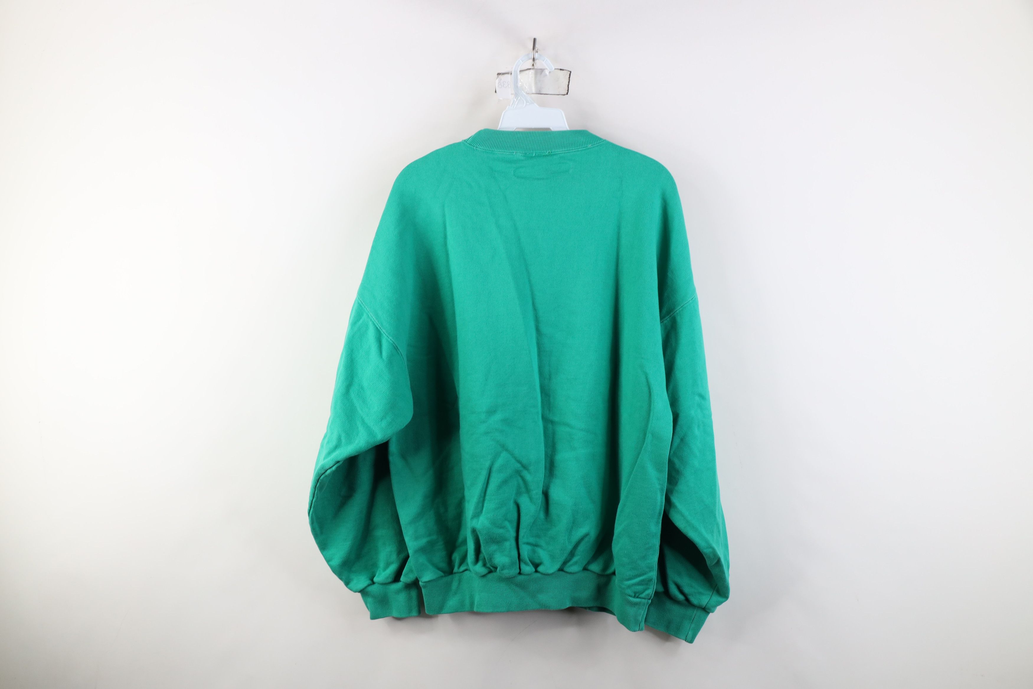 Vintage Vintage 90s Eire Ireland Flower Crewneck Sweatshirt Teal Size L / US 10 / IT 46 - 13 Thumbnail