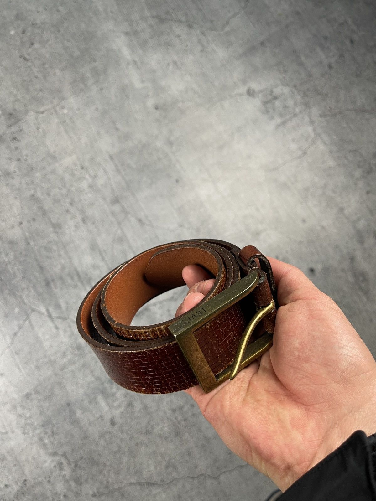 Levi's × Vintage Levi’s vintage brown leather belt Size ONE SIZE - 1 Thumbnail