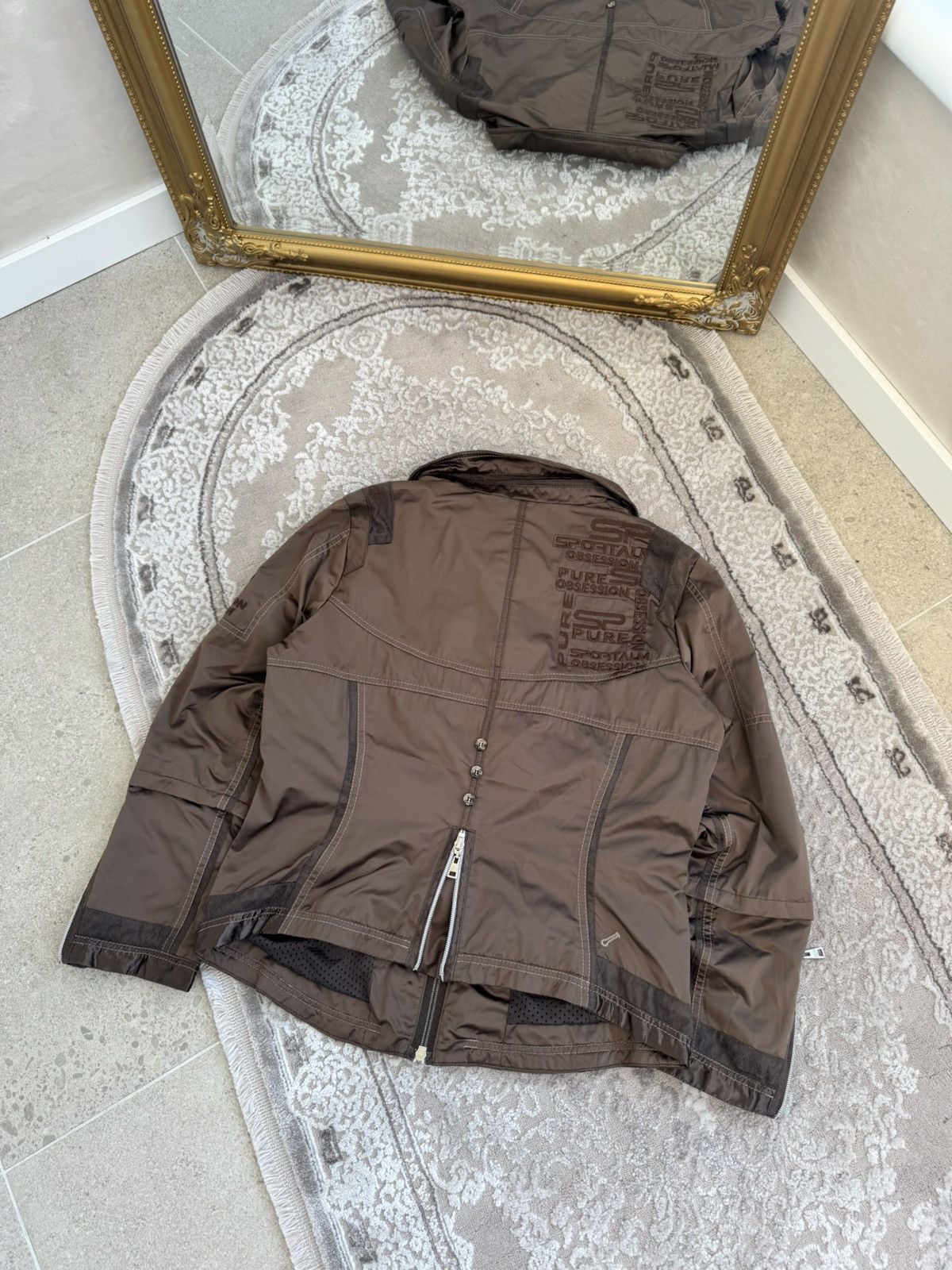Japanese Brand Vintage Y2K Diesel Style Multi Zip Nylon Bomber Jacket Size S / US 4 / IT 40 - 8 Thumbnail