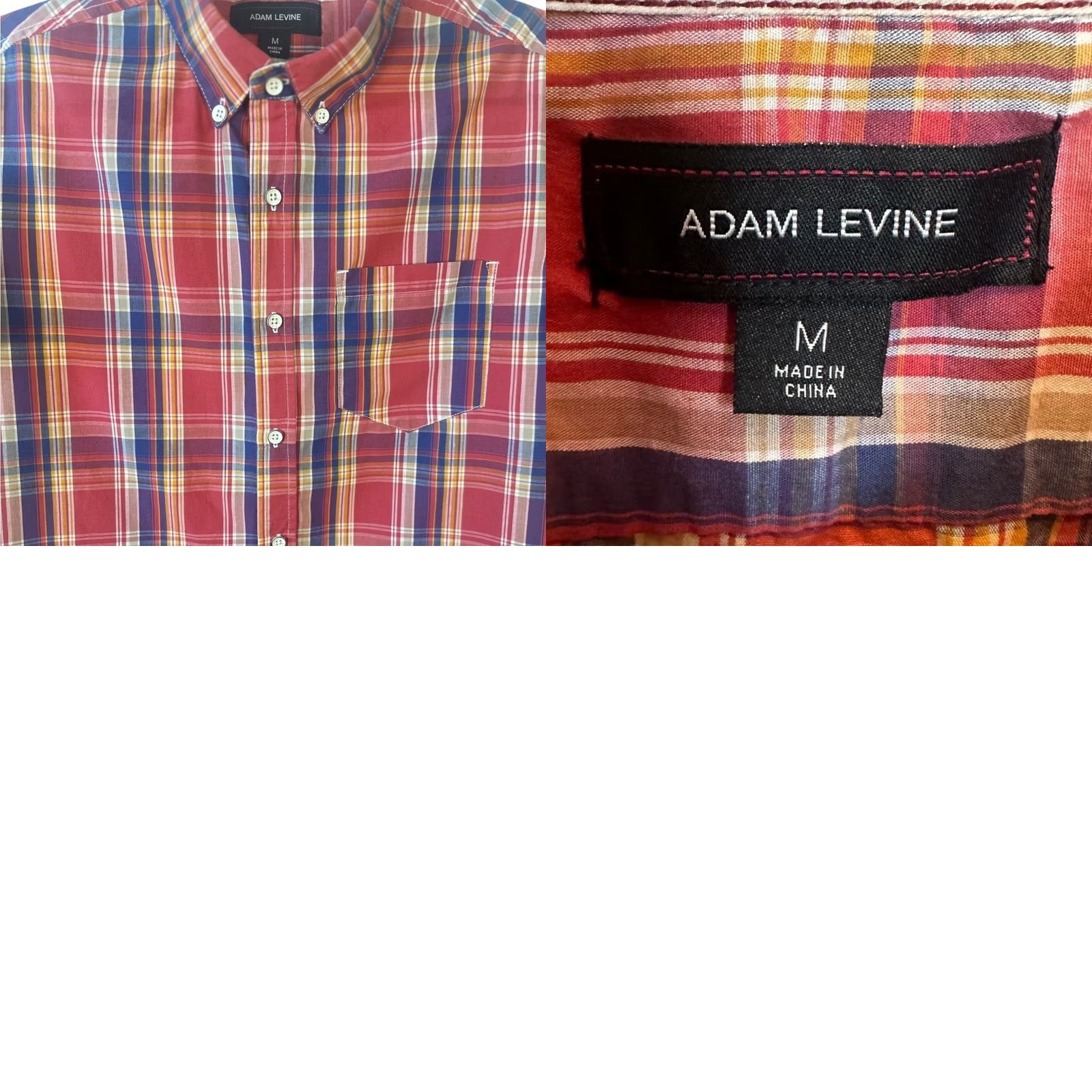 Vintage Adam Levine Mens Medium Button-Down Shirt Red Size US M / EU 48-50 / 2 - 8 Thumbnail