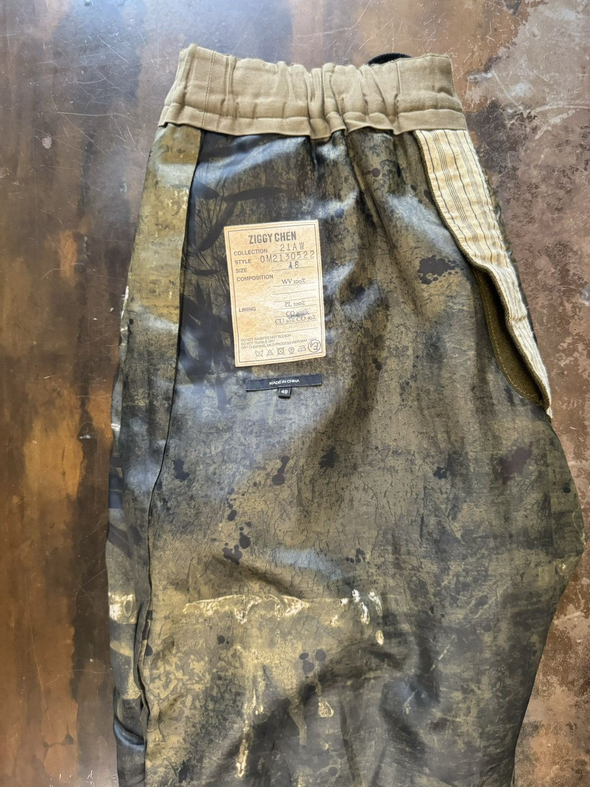 image of Ziggy Chen Wool Trousers in Brown, Men's (Size 32)