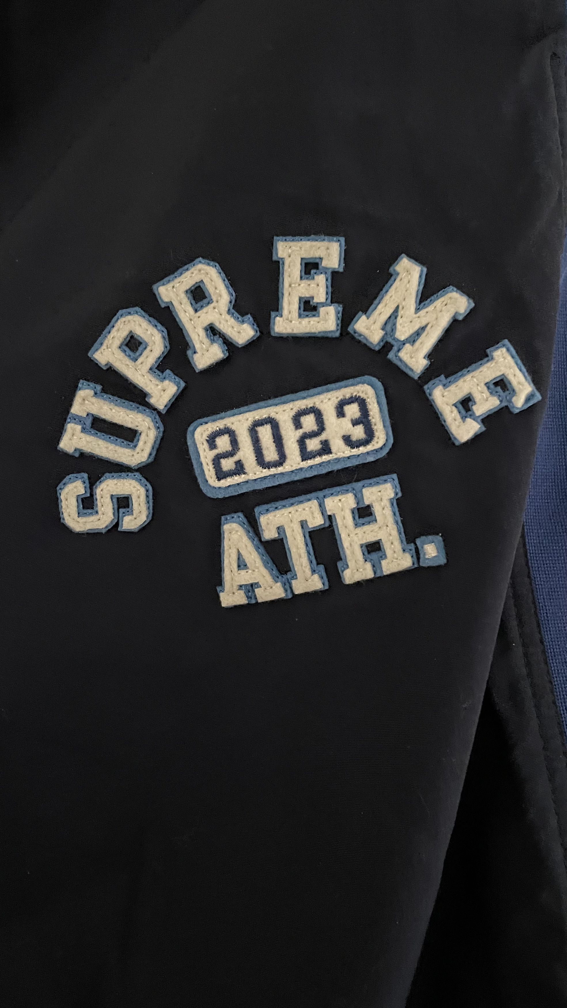 Supreme Applique Track Pant Navy Size US 32 / EU 48 - 4 Thumbnail