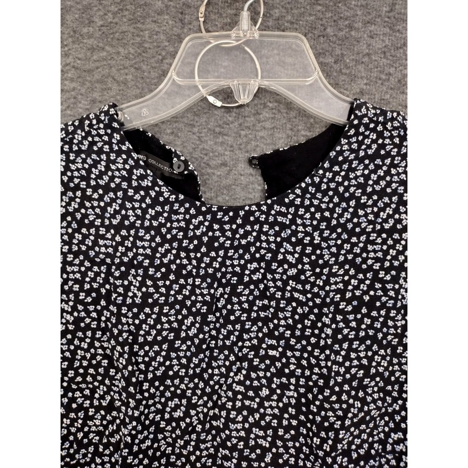 Vintage MNG Collection Women's Dress XS Flower Dot Black/White Midi Casual Dress Size XS / US 0-2 / IT 36-38 - 3 Thumbnail