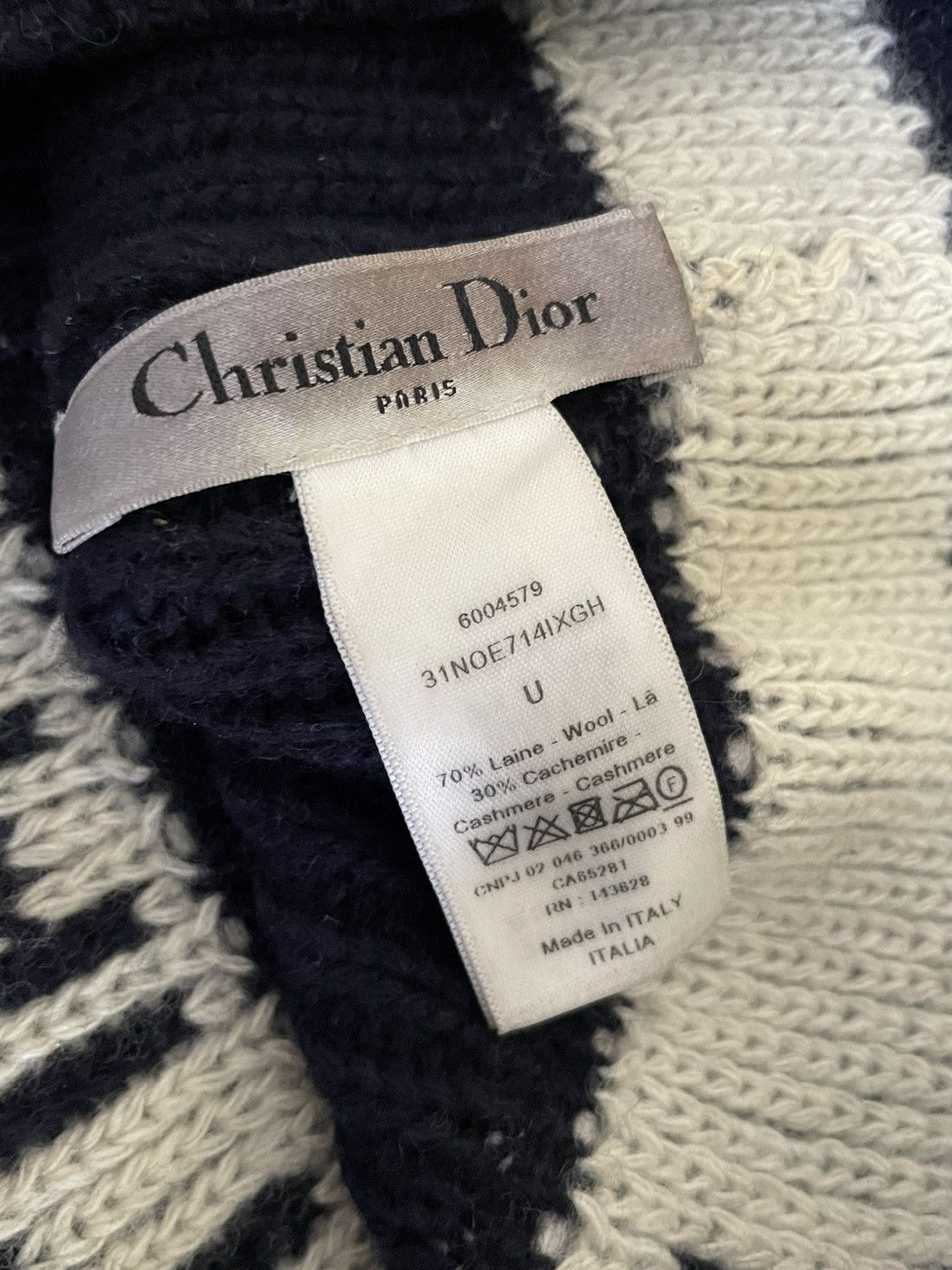 Dior CHRISTIAN DIOR WOOL CASHMERE BEANIE Size ONE SIZE - 4 Thumbnail