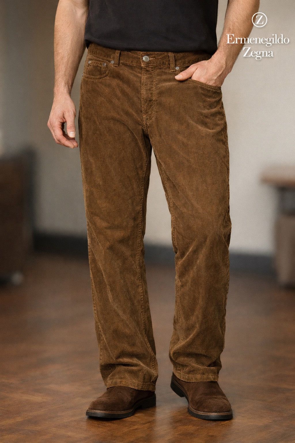 Ermenegildo Zegna Ermenegildo Zegna Brown Corduroy 5-Pocket Pants Italy Sz 38 Size US 38 / EU 54 - 1 Thumbnail