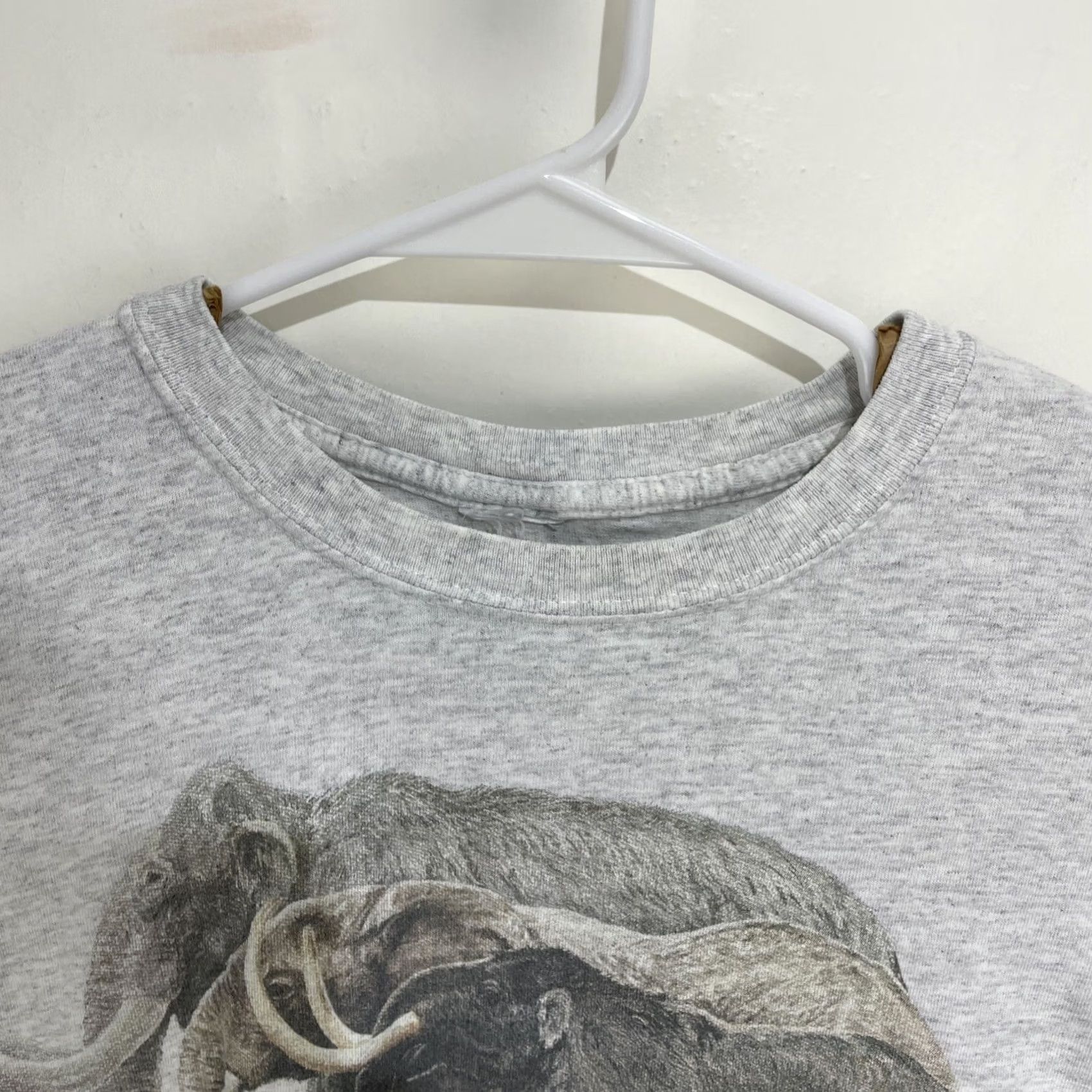 Vintage VINTAGE The Field Museum Mammoths And Mastodons Titans Of The Ice Age T Shirt XL Mens Gray Cotton Short Sleeve Crew Neck Graphic Print Logo DCT Size US XL / EU 56 / 4 - 3 Thumbnail