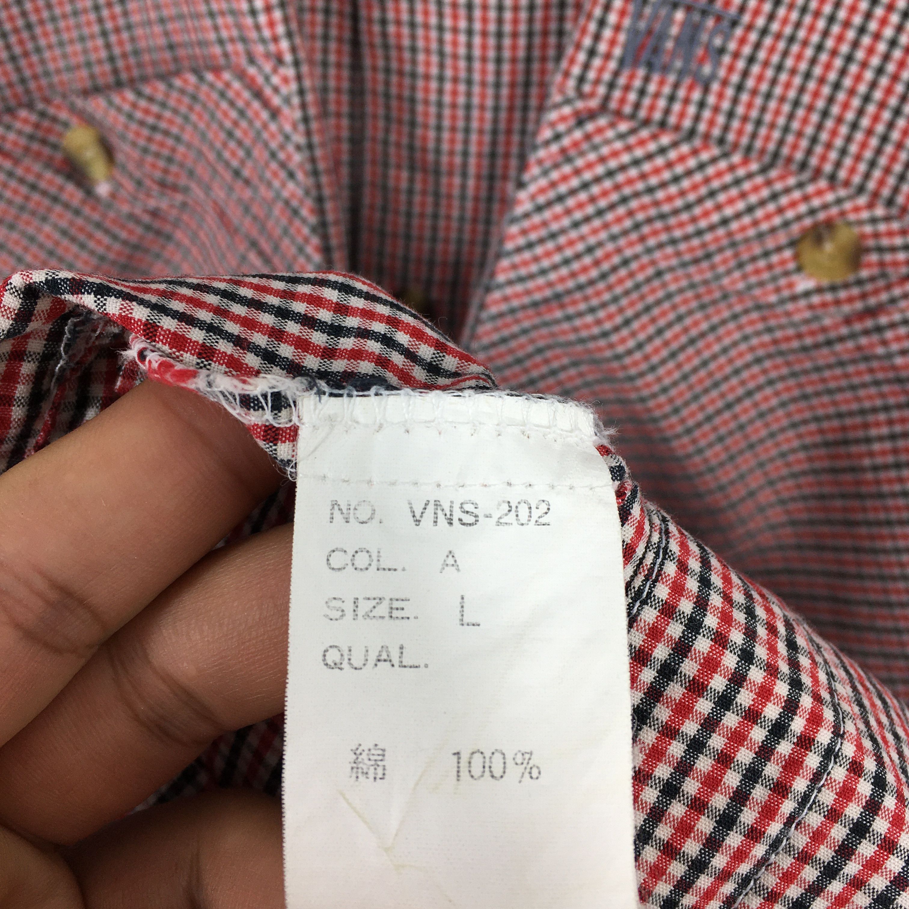 Vans × Vintage Vintage 90s Vans Plaid Checkered Flannel Shirt L Size US L / EU 52-54 / 3 - 6 Thumbnail