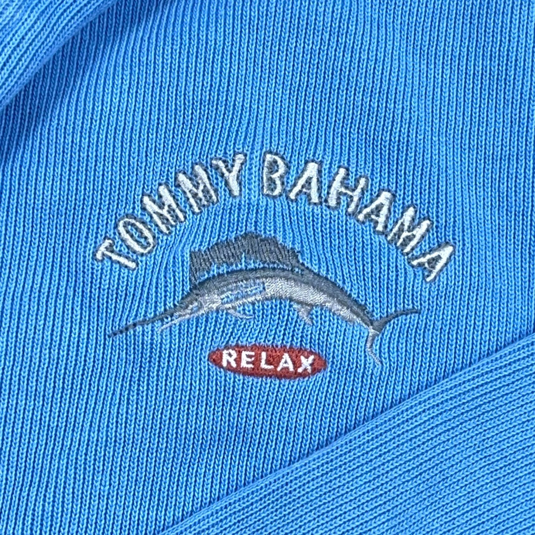 Tommy Bahama Tommy Bahama Sweater Men Large Light Blue Pullover 1/4 Zip Knit Pullover Casual Classic Relaxed Mens Knit-Sweater Blue Size L Size US L / EU 52-54 / 3 - 3 Thumbnail