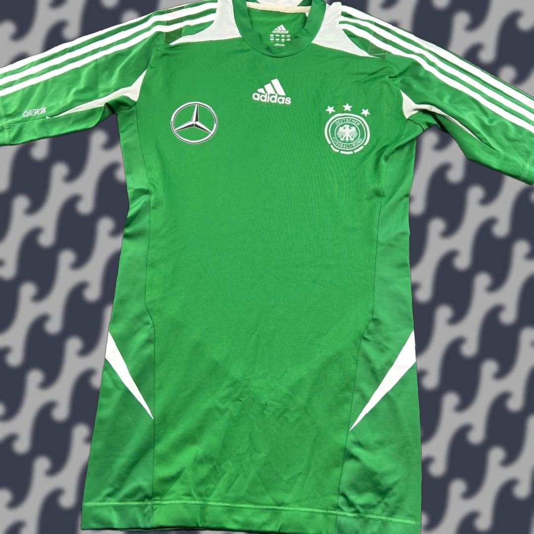 Adidas adidas Germany 2012 2013 Training Player Issue Football Jersey Short Sleeve Size 5 Green Mens T-Shirt Quick Dry Techfit Size US S / EU 44-46 / 1 - 1 Thumbnail