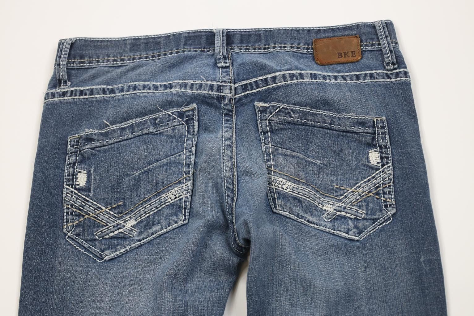 Vintage Buckle BKE Thick Stitch Stretch Carter Bootcut Jeans Blue Size US 33 - 11 Thumbnail