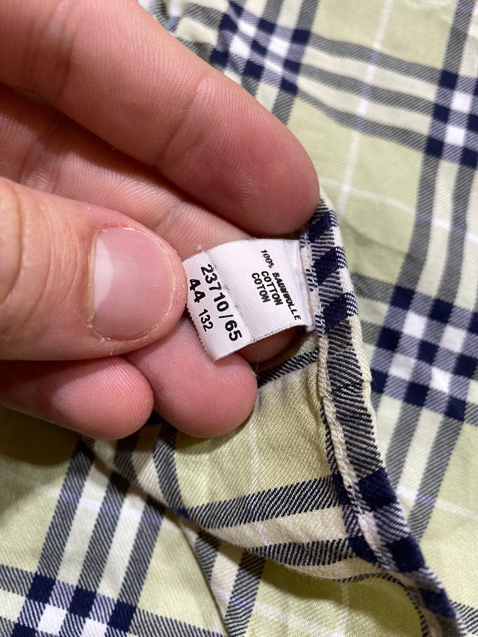 Burberry Burberry London Mens Dress Shirt Plaid Cotton Button Size US XXL / EU 58 / 5 - 3 Thumbnail