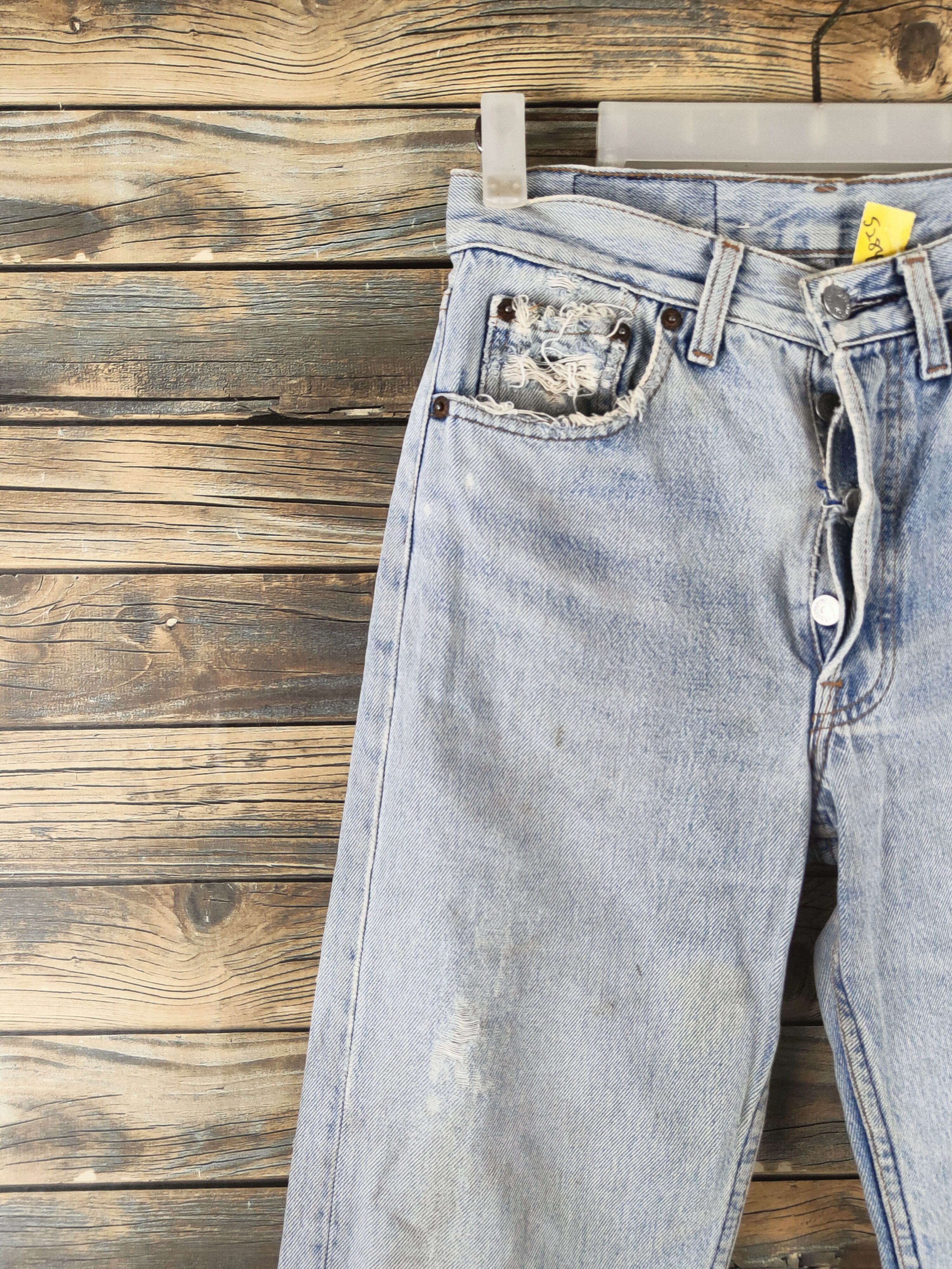 Levi's DL Vintage 80' Levi's Distressed Ripped Denim Jeans #S2846 Size US 28 / EU 44 - 3 Thumbnail