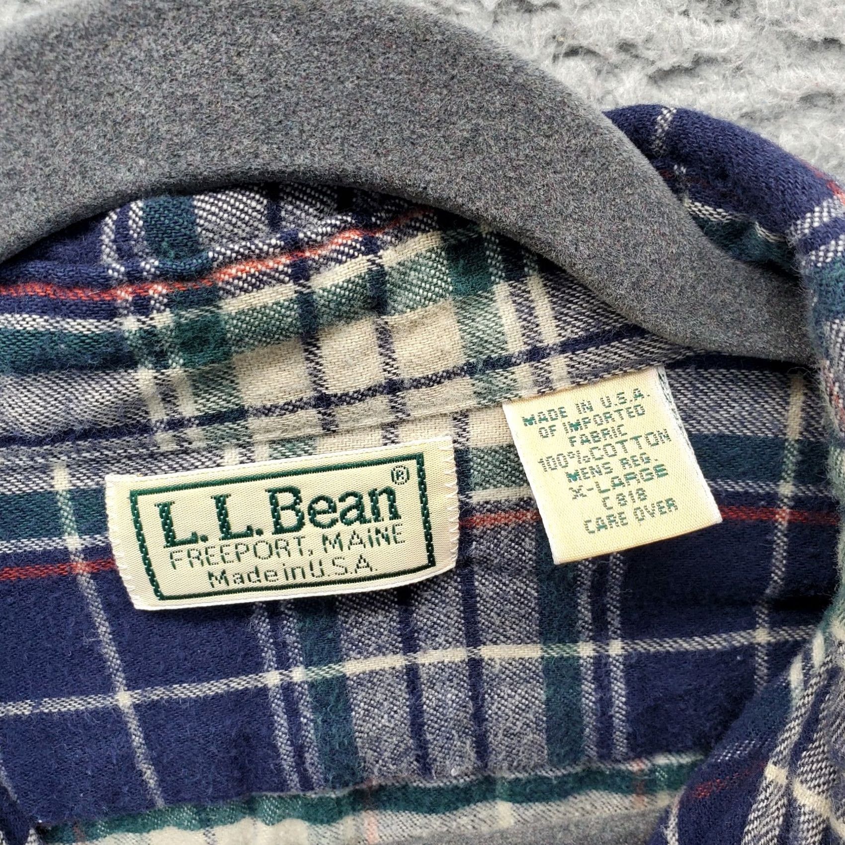Vintage L.L. Bean Flannel Shirt Mens XL Multi Plaid Classic Midweight Pocket Button-Down Size US XL / EU 56 / 4 - 5 Thumbnail