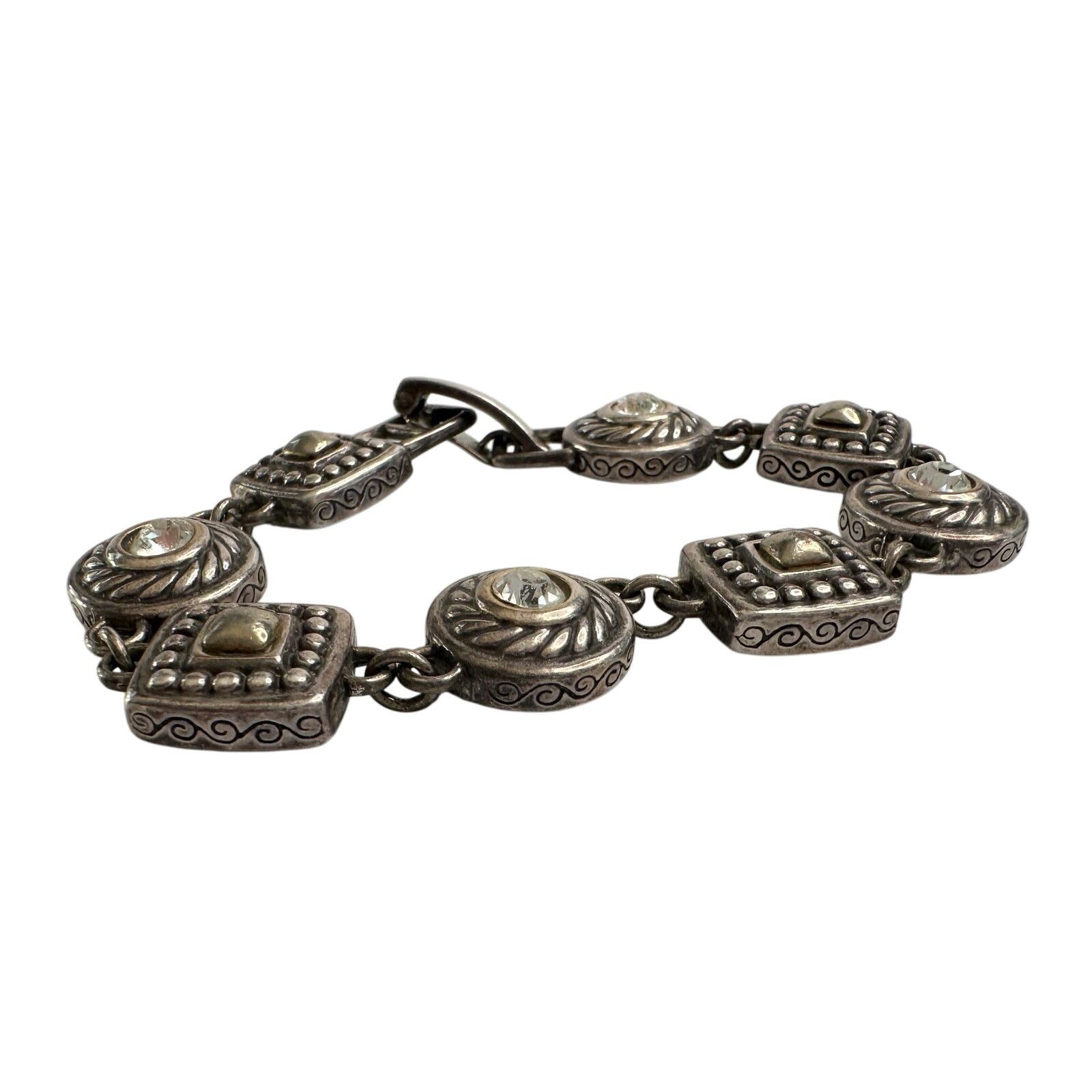 Brighton Brighton Heiress Crystal Link Bracelet, Hearts on Back Side Size ONE SIZE - 12 Thumbnail