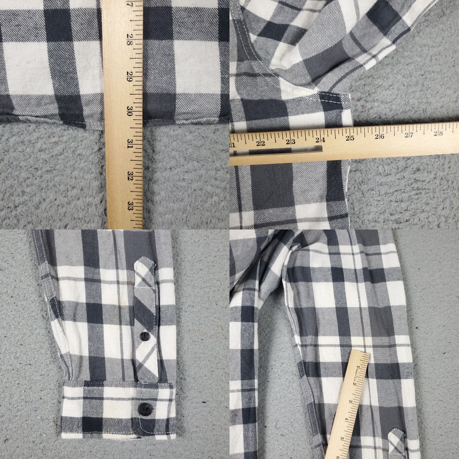 American Eagle Outfitters American Eagle Shirt Mens XL Gray Plaid Outdoors Button Up Long Sleeve Size US XL / EU 56 / 4 - 8 Thumbnail