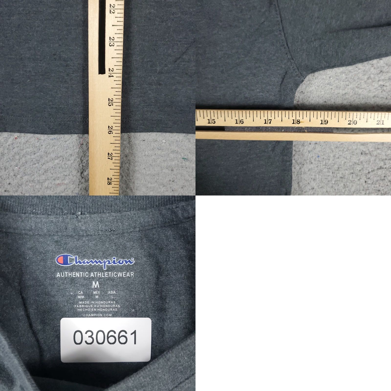 Champion Champion T-Shirt Adult Medium Gray Long Sleeve Crew Neck Regular Fit Unisex - Logo, Cotton - 2000s/Classic Sports Theme Size US M / EU 48-50 / 2 - 8 Thumbnail