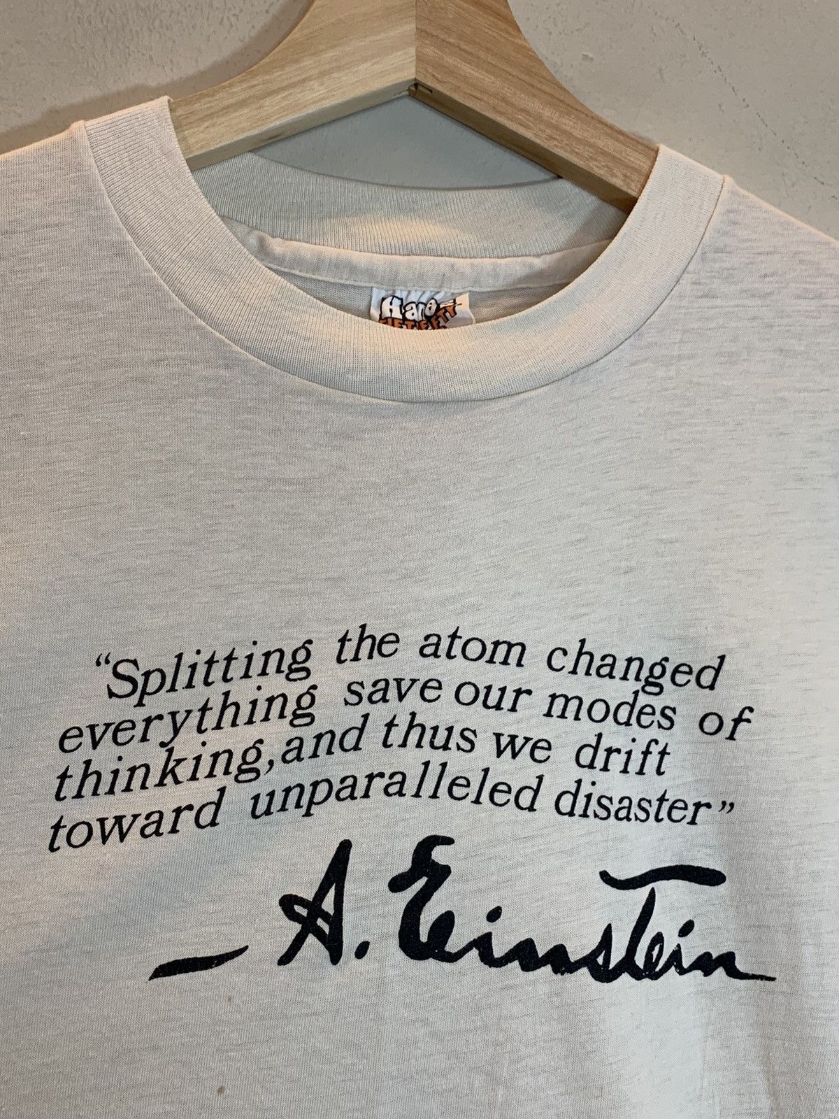 Vintage *RARE* Vintage 70’s Albert Einstein Splitting The Atom Shirt Size US L / EU 52-54 / 3 - 2 Thumbnail