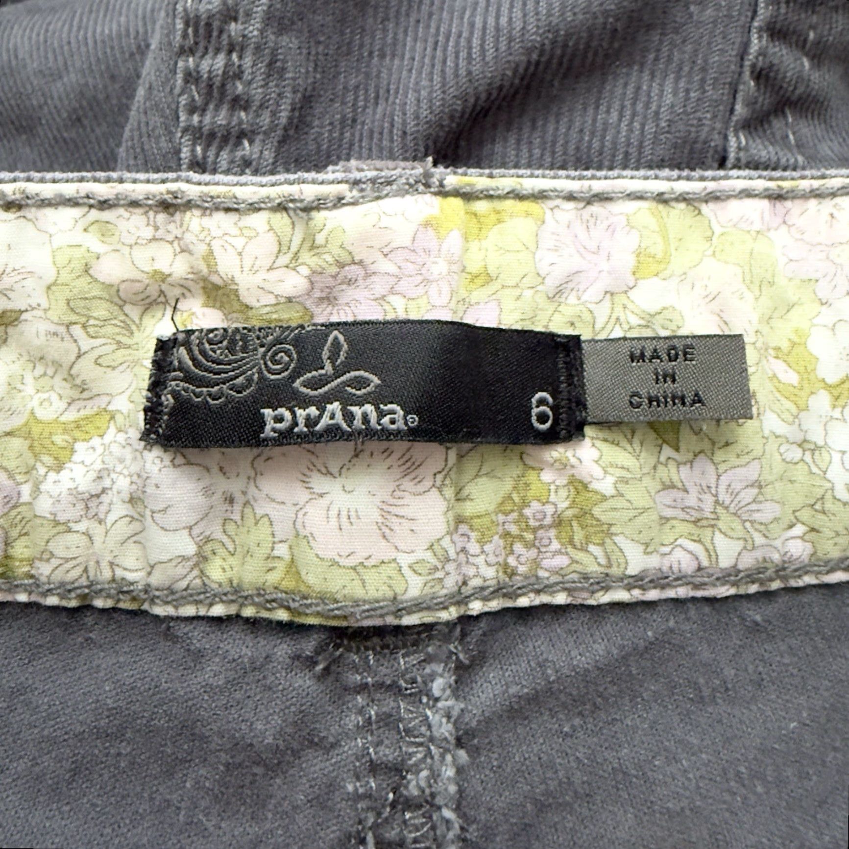 Prana PrAna Cordury Gray Casual Cotton Blend Pants Womens Size 6x31 Size 28" / US 6 / IT 42 - 4 Thumbnail