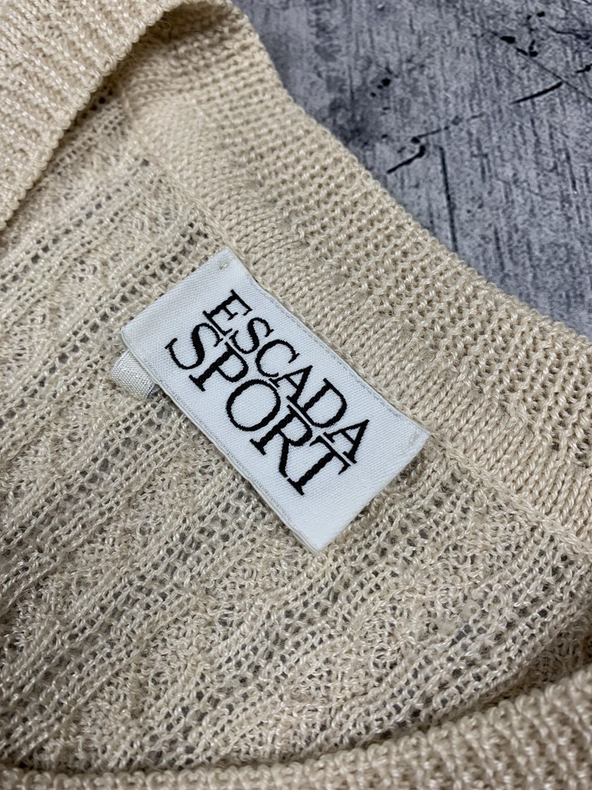 Escada Escada Sport Cable Knit Sweater V-Neck Size M Beige Luxury Size M / US 6-8 / IT 42-44 - 5 Thumbnail