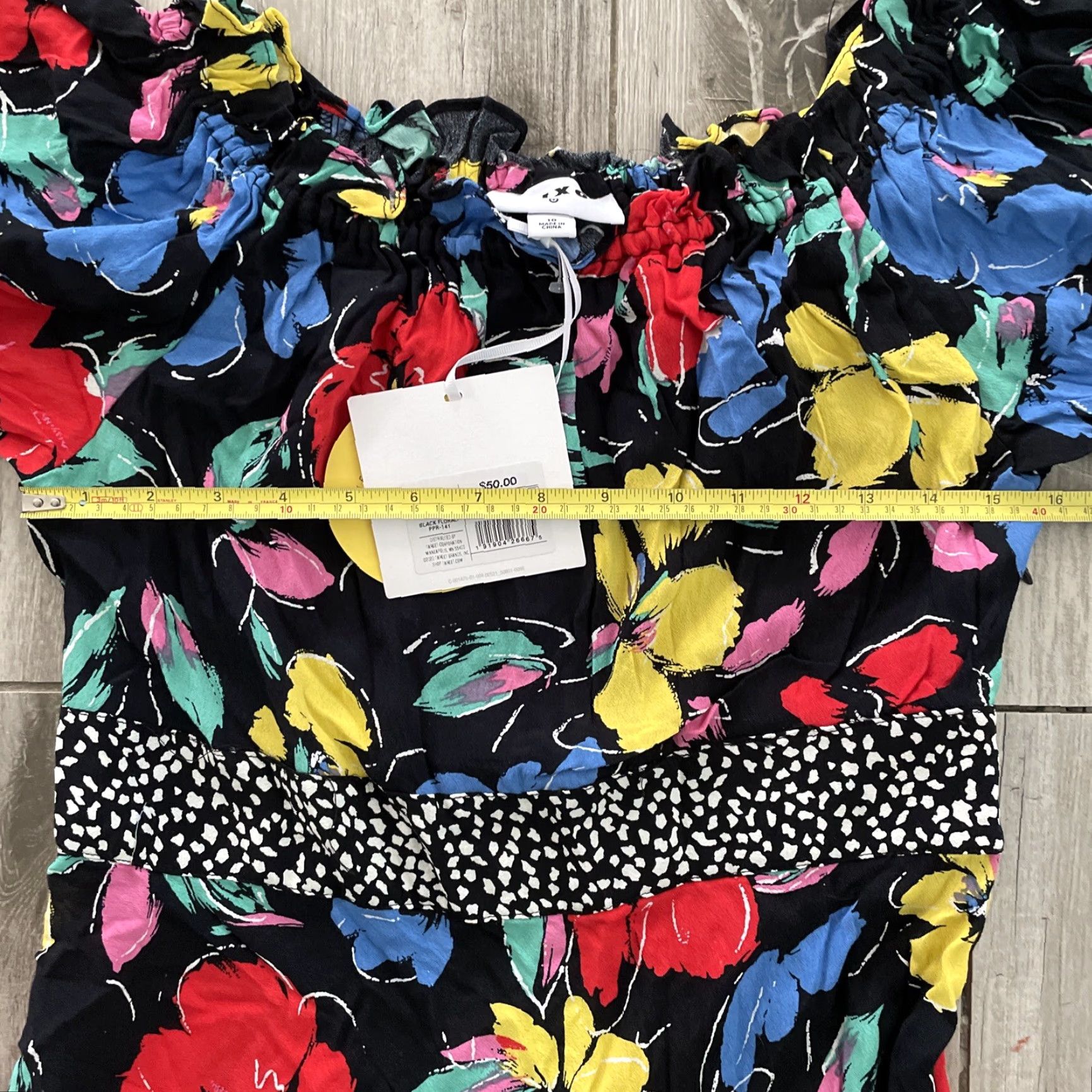 RIXO Rixo Womens Dress Maxi Off the Shoulder Boho Peasant Black Floral Size 10 NEW Size L / US 10 / IT 46 - 6 Thumbnail